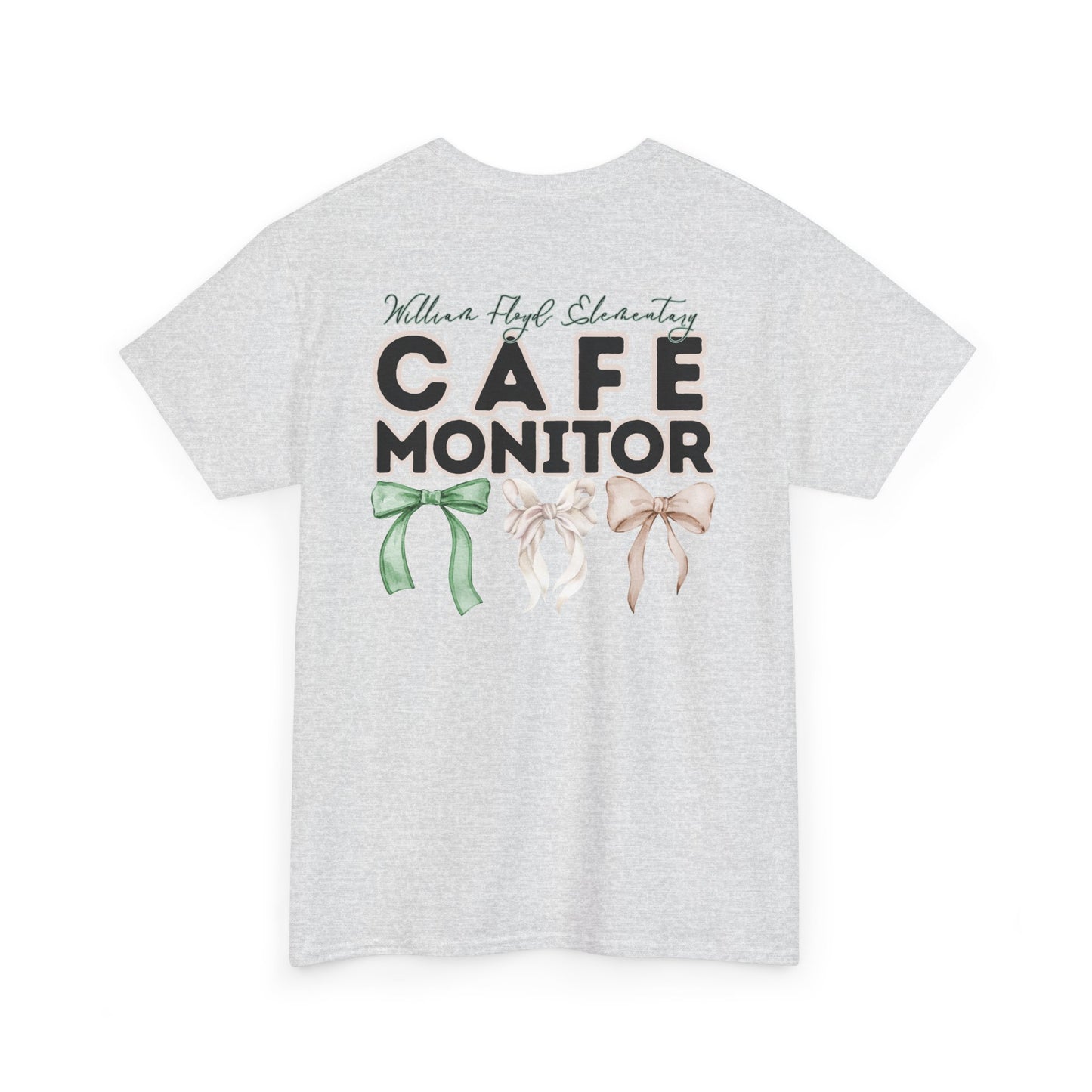 WFE Cafe Monitor and Bows- Unisex Heavy Cotton Tee with Bow Design