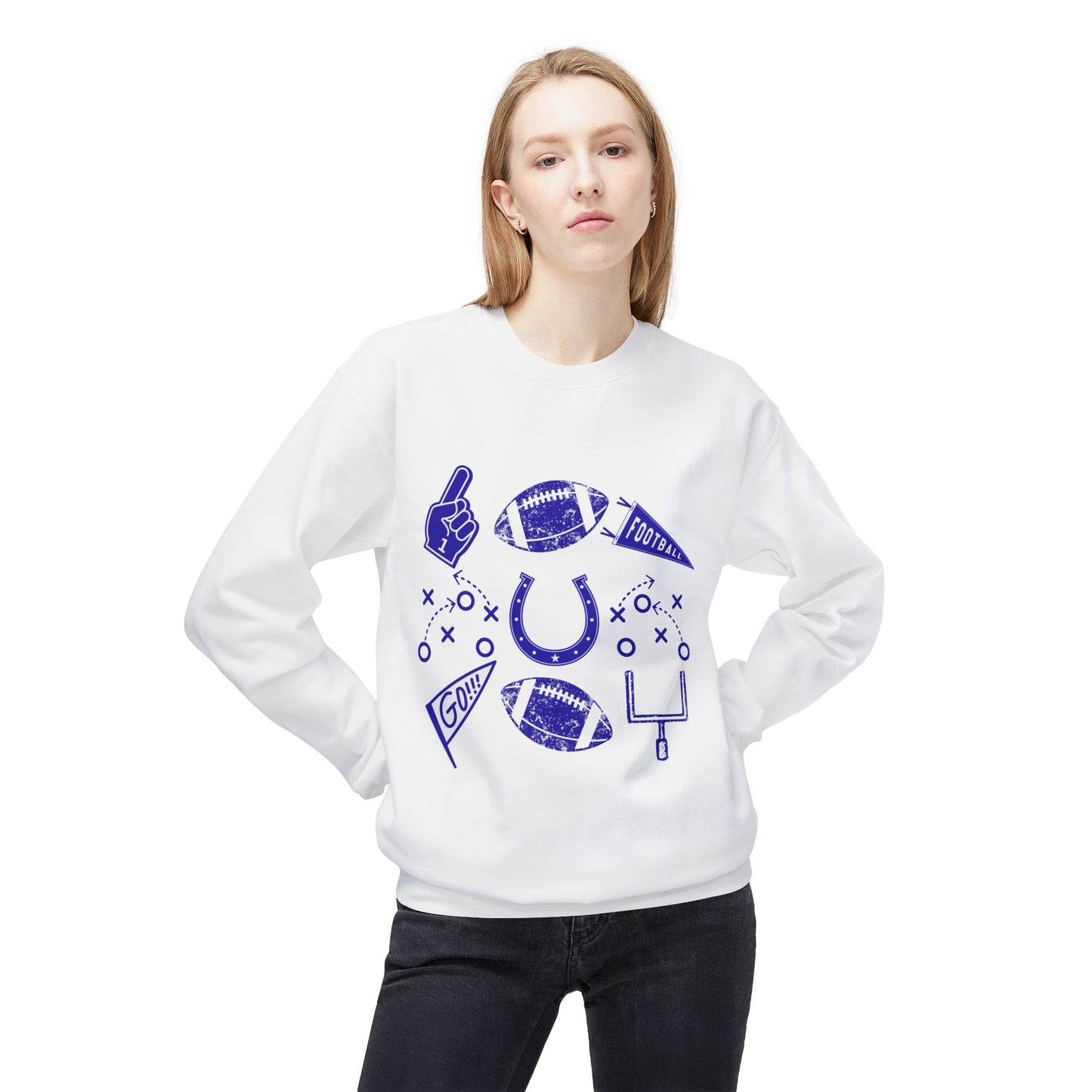 Mancini- Personalized - Sporty Football Sweatshirt for Fans, Unisex Crewneck with Team Spirit Design