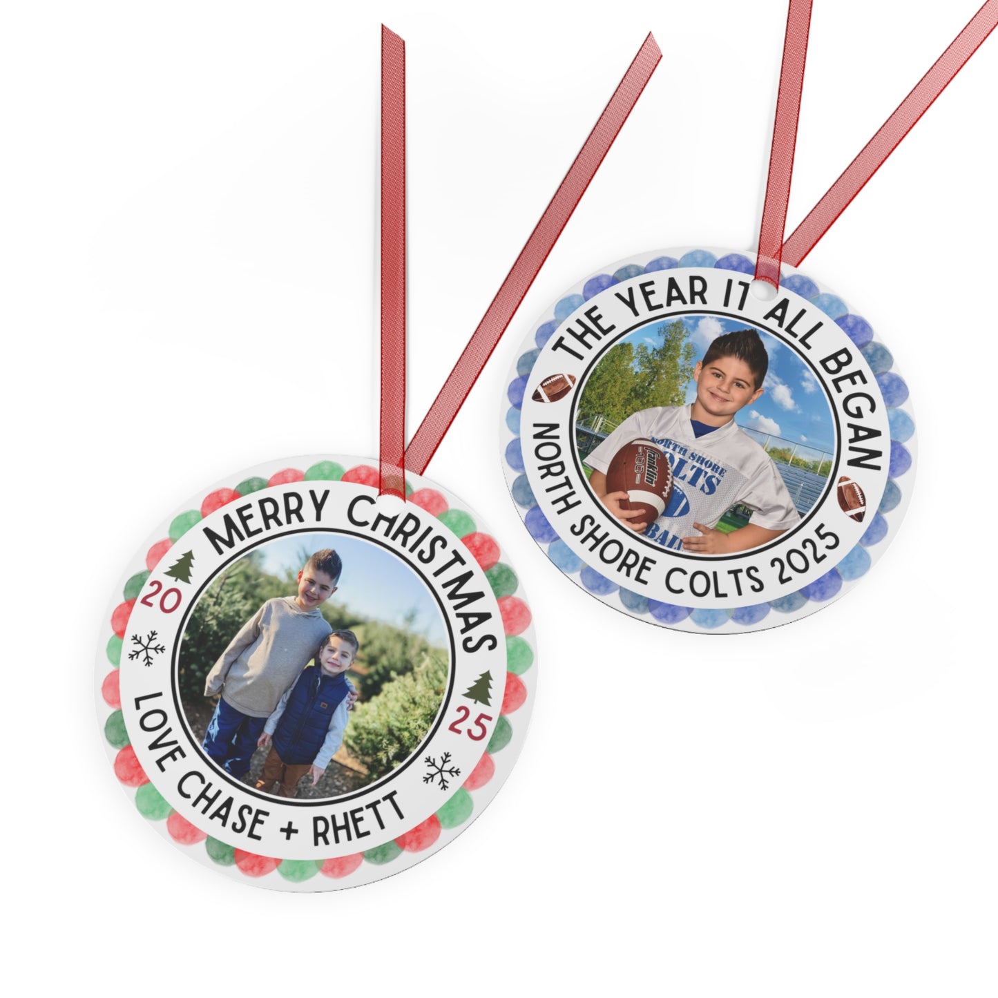 Mancini 2025 Personalized Photo Metal Ornament