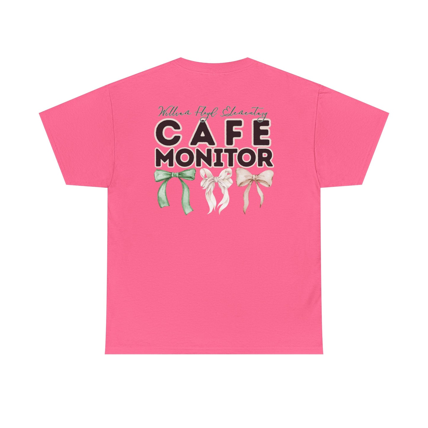 WFE Cafe Monitor and Bows- Unisex Heavy Cotton Tee with Bow Design