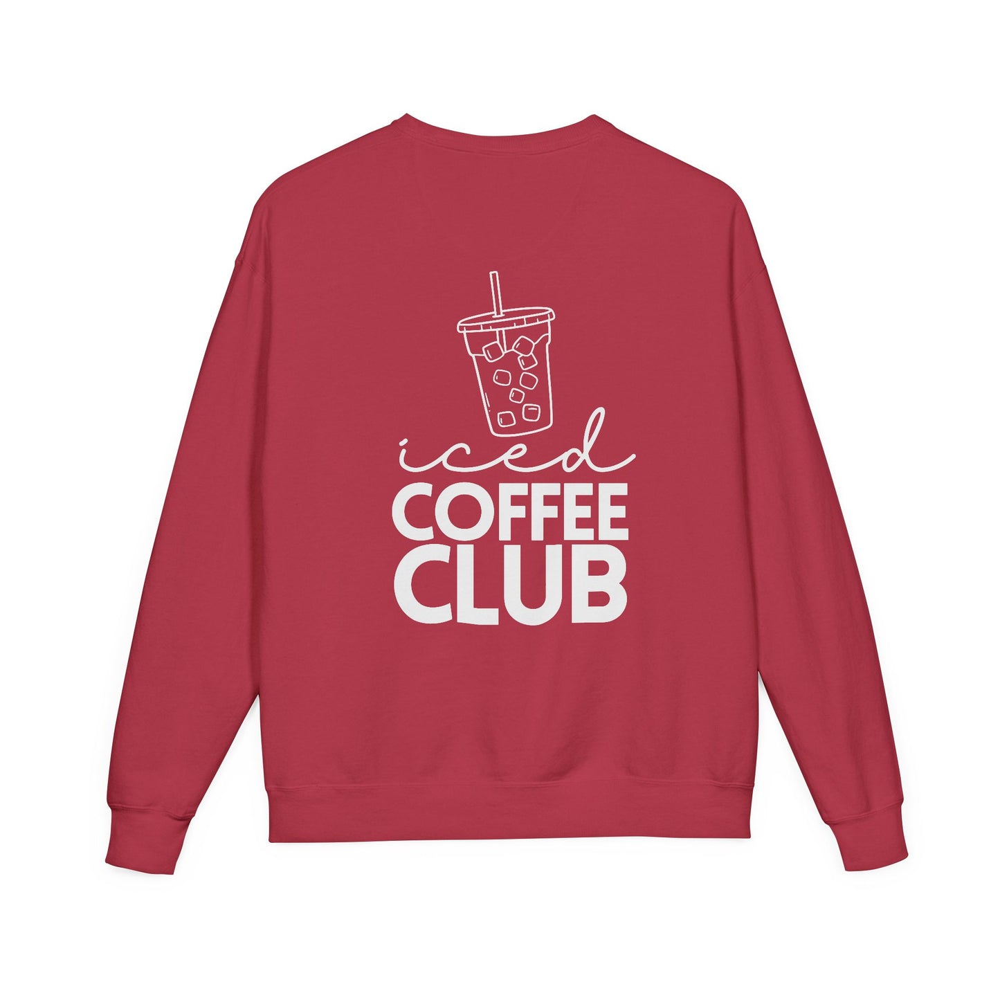 Coffee Lovers Garment Dyed Sweatshirt, Iced Coffee Club Apparel