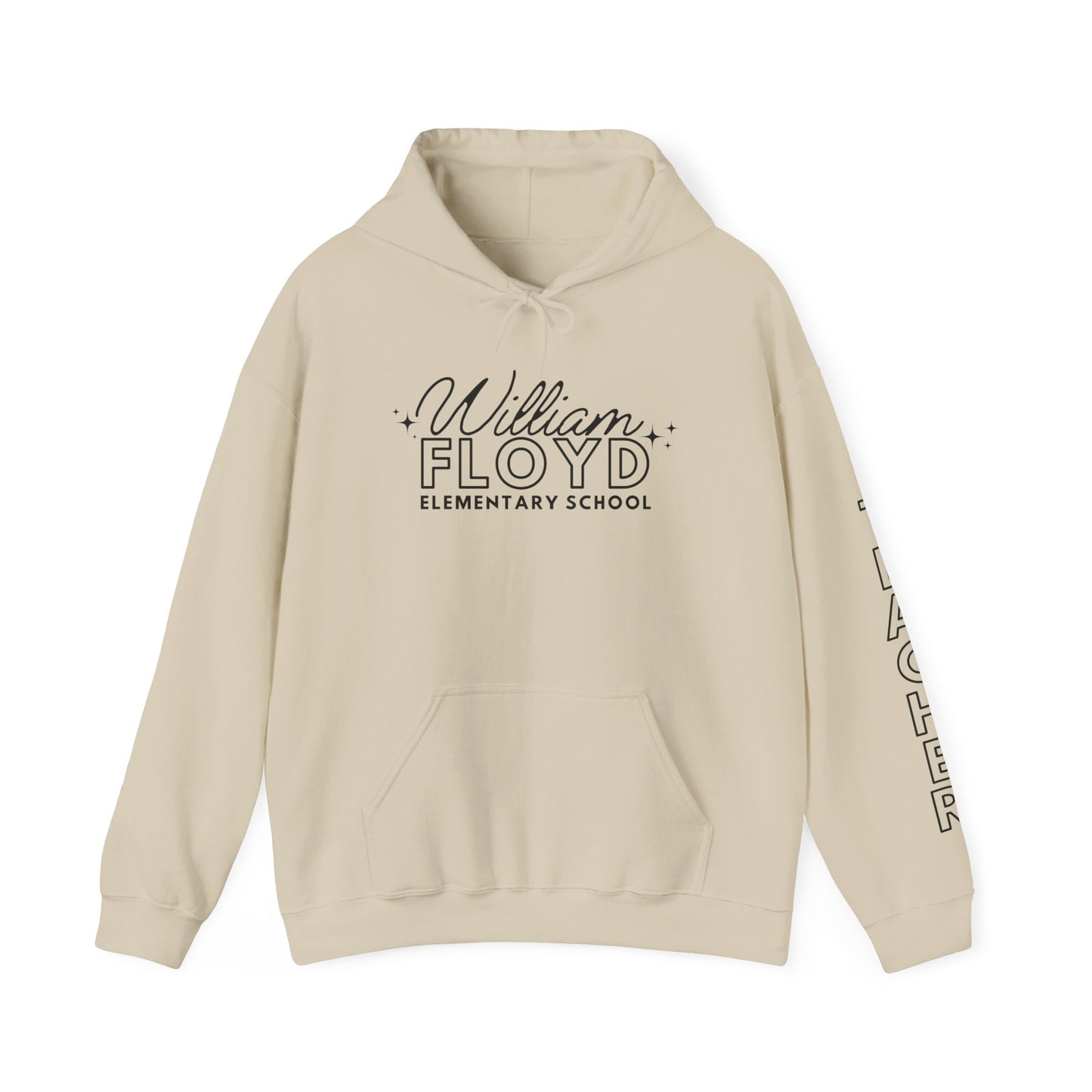 WFE Teacher Simple Design Hoodie w/ Teacher on Sleeve - Cozy Unisex Sweatshirt