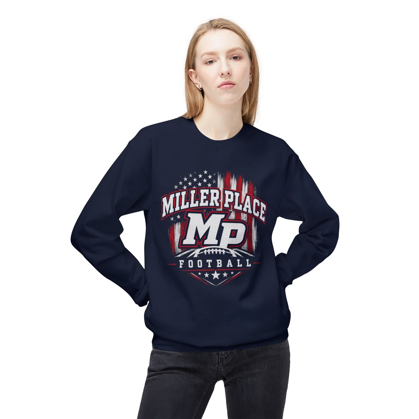 MP Football - American Flag Crewneck Sweatshirt
