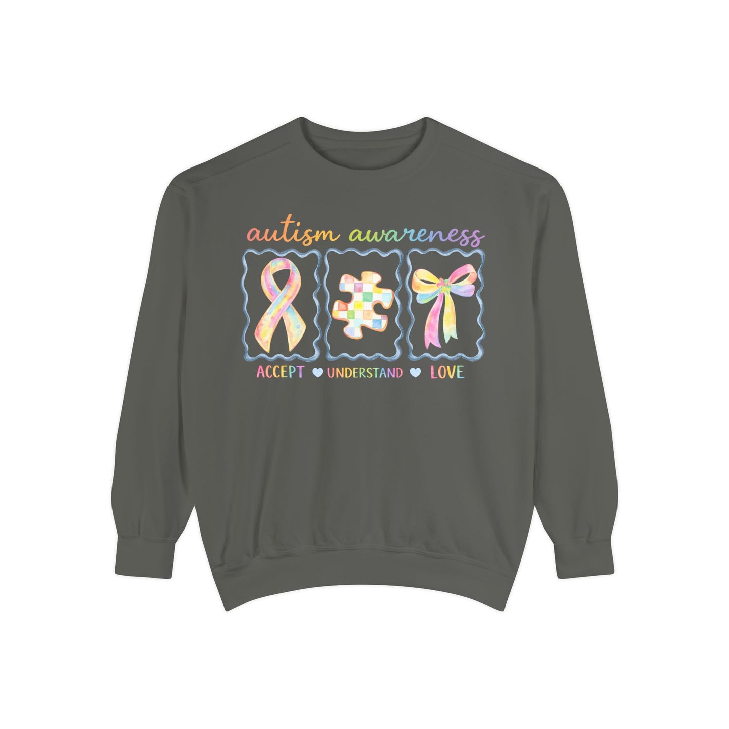 Autism Awareness Sweatshirt — "Accept Understand Love"