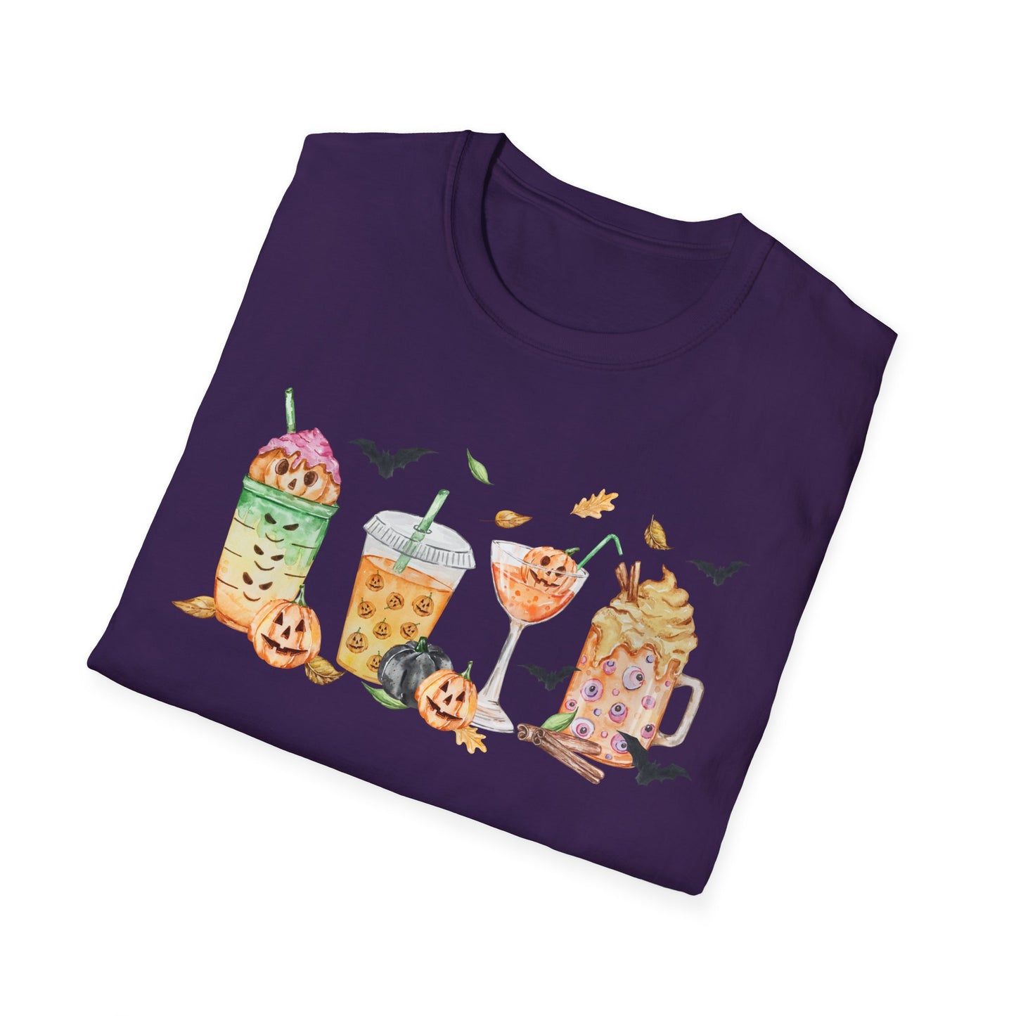 Halloween Beverage Themed T-Shirt- Unisex Softstlye