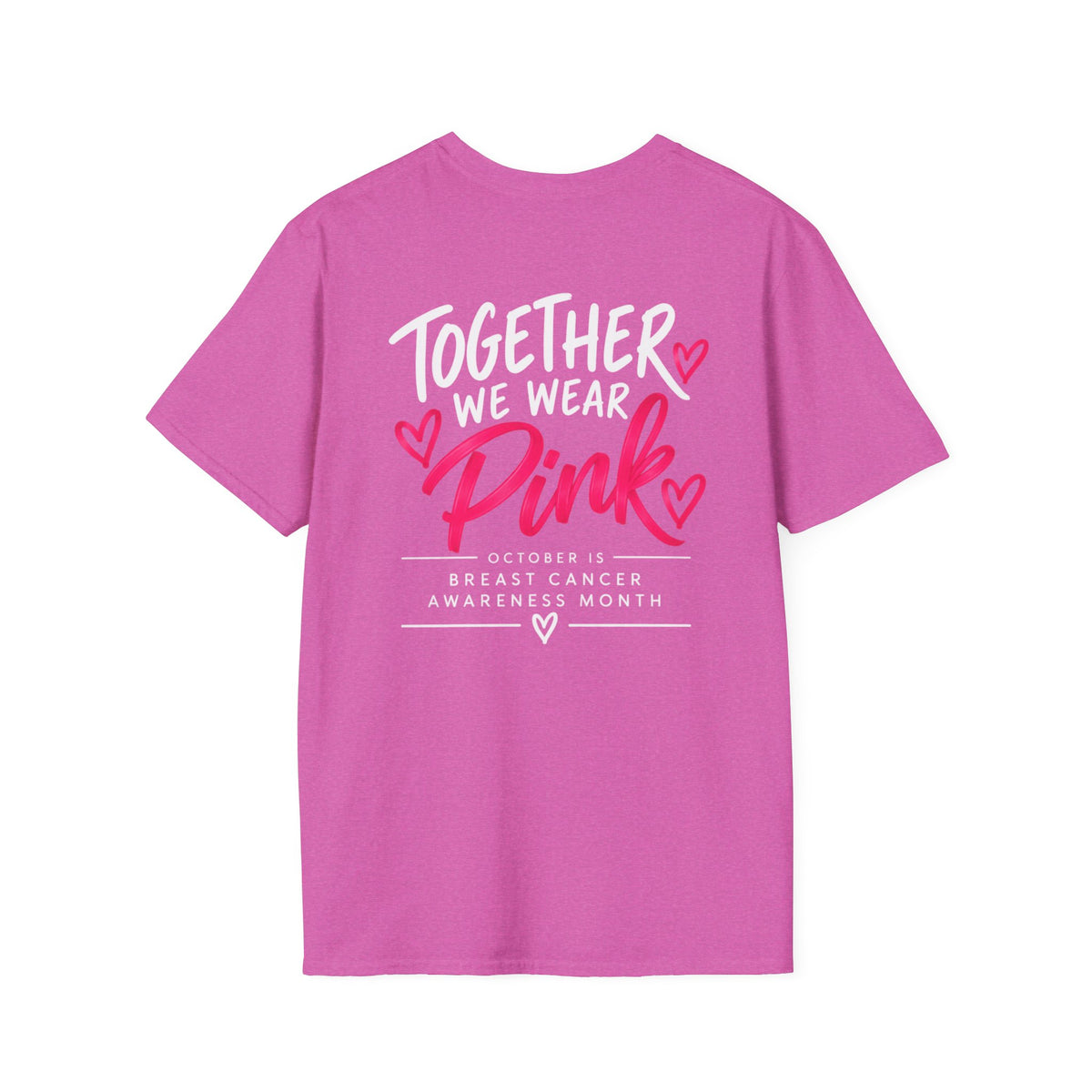 WFE- "Together We Wear Pink" -Breast Cancer Awareness Tee, Unisex Softstyle T-Shirt