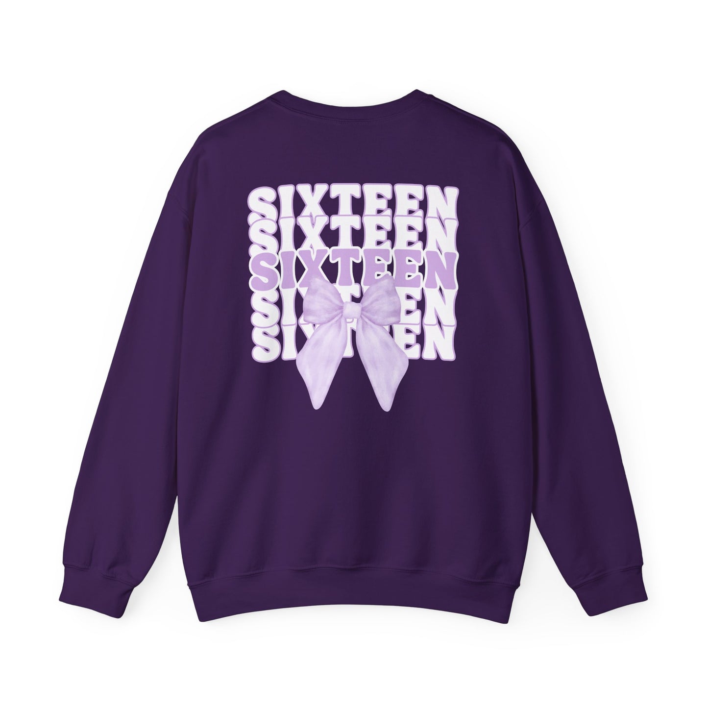 Sweet Sixteen Crewneck Sweatshirt, Birthday Gift, Unisex- Personalized