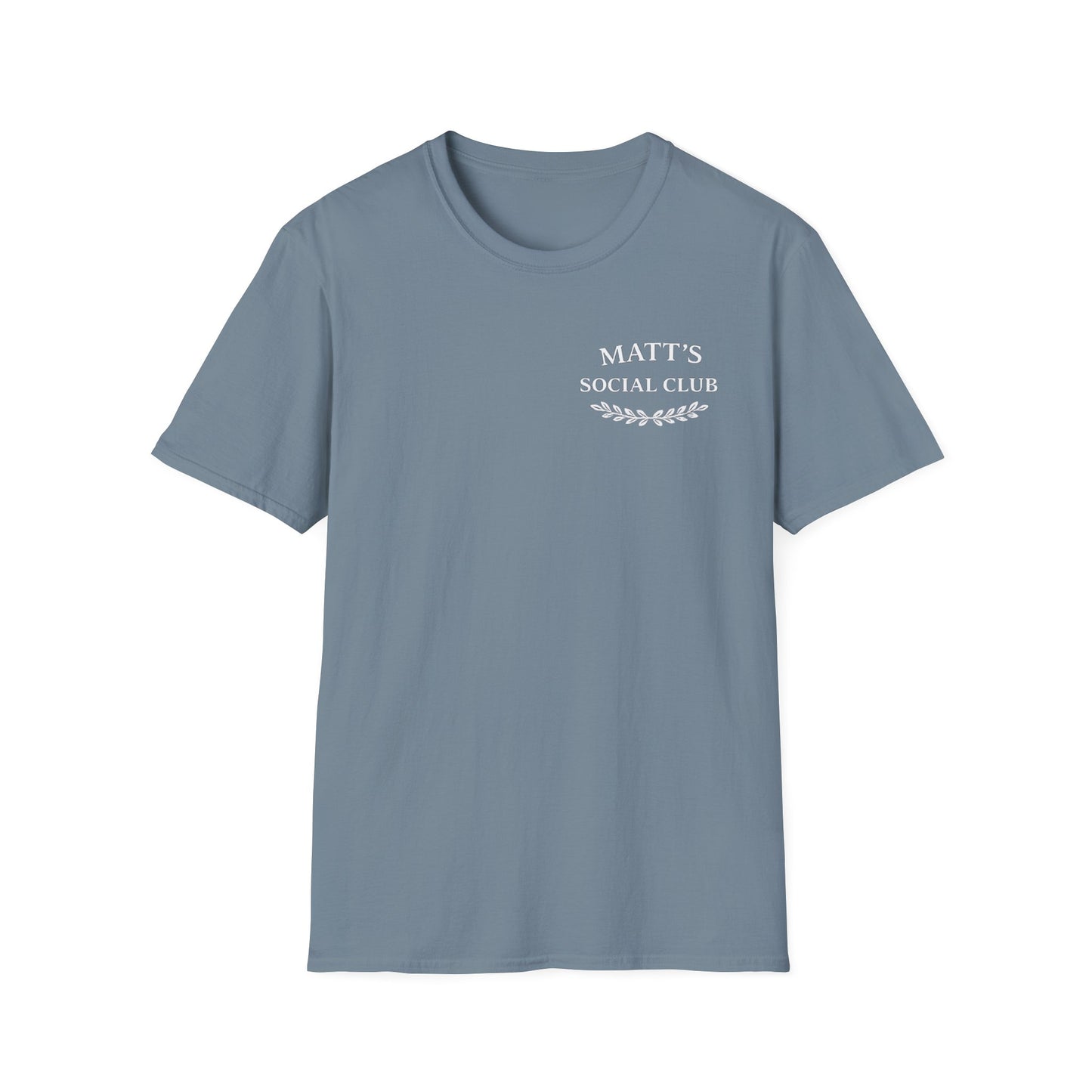 "Matt's Social Club" Soft Feel T-Shirt — Personalized