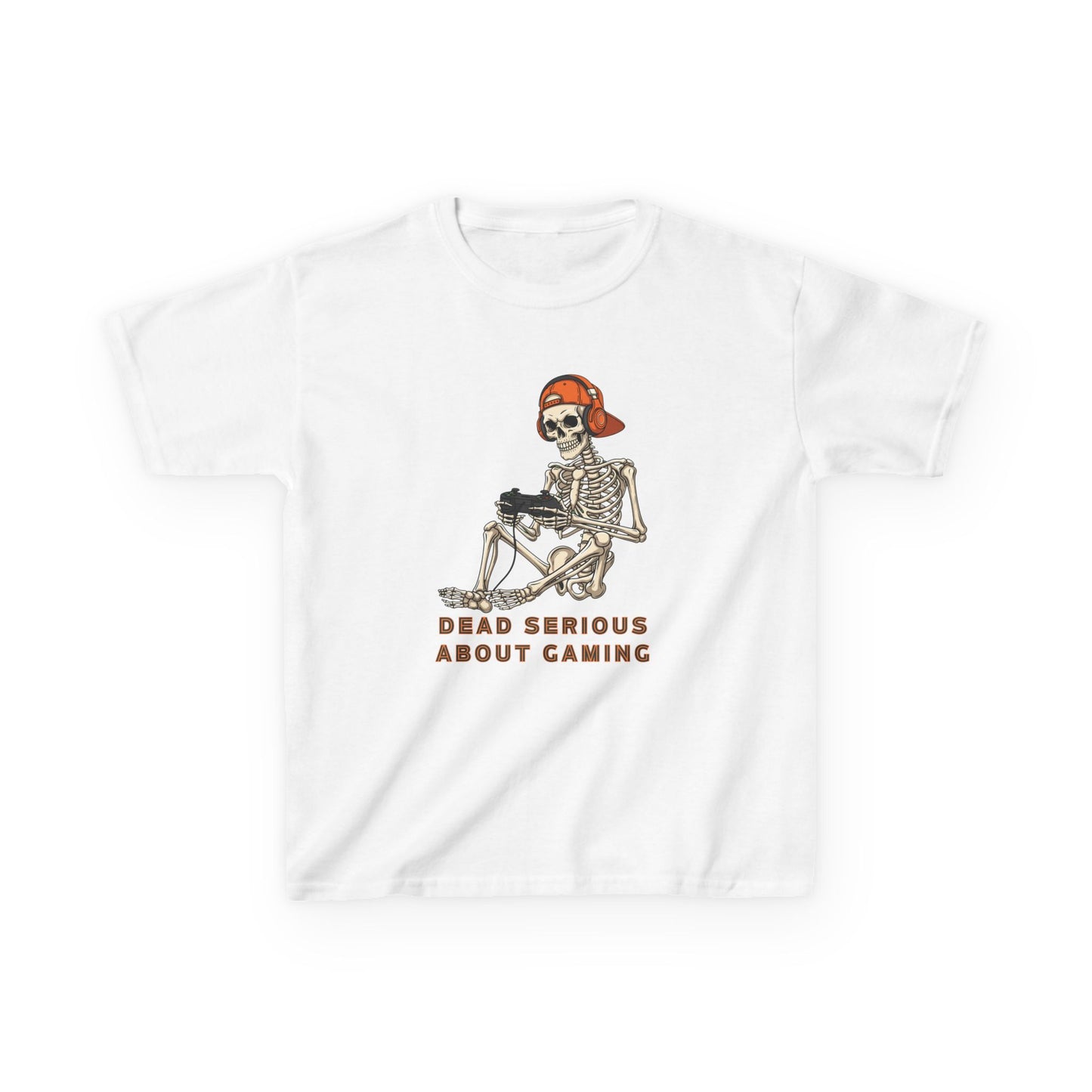 Skeleton Gaming Tee for Kids | Halloween Youth T-Shirt