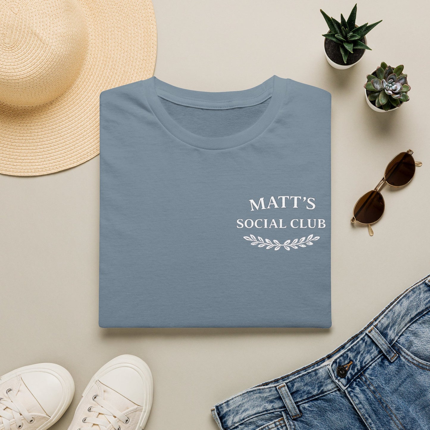 "Matt's Social Club" Soft Feel T-Shirt — Personalized