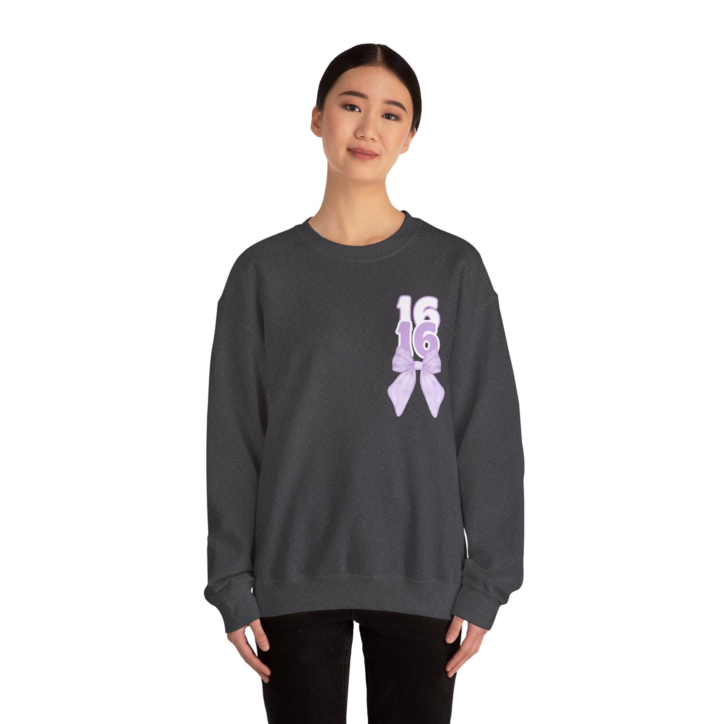 Sweet Sixteen Crewneck Sweatshirt, Birthday Gift, Unisex- Personalized
