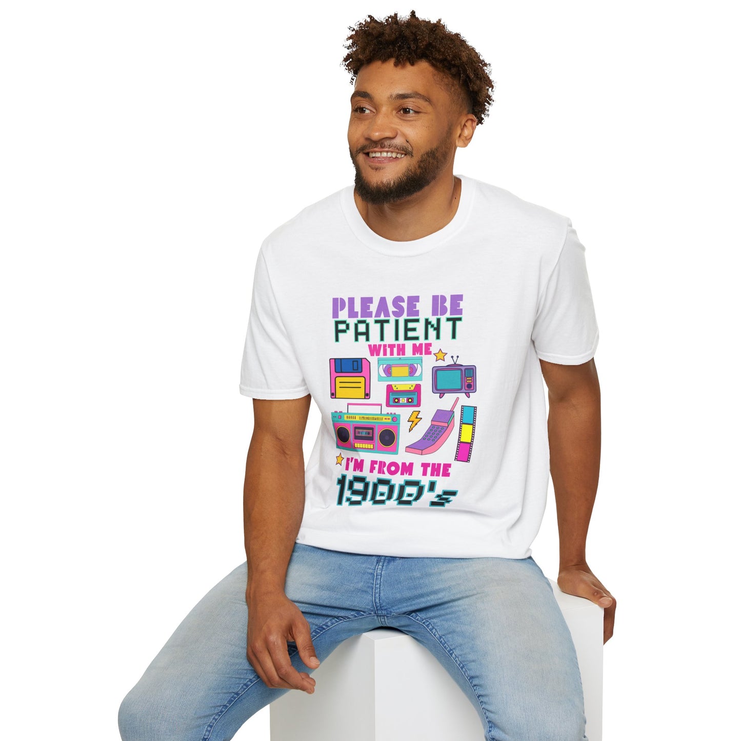 Retro 90's T-Shirt - Please Be Patient, Teacher Vintage- Unisex Graphic Tee