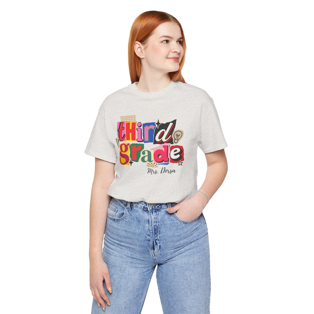 Dorsa- Third Grade Teacher T-Shirt – Personalized