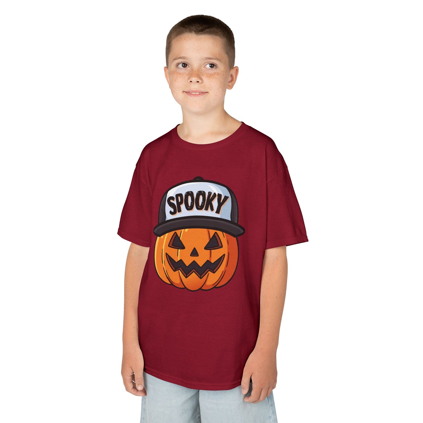 Spooky Pumpkin w/ Hat | Halloween | Kids Cotton™ Tee