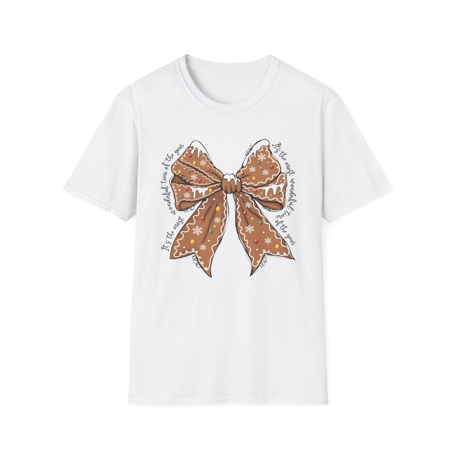 Gingerbread Bow- Christmas Unisex t-shirt