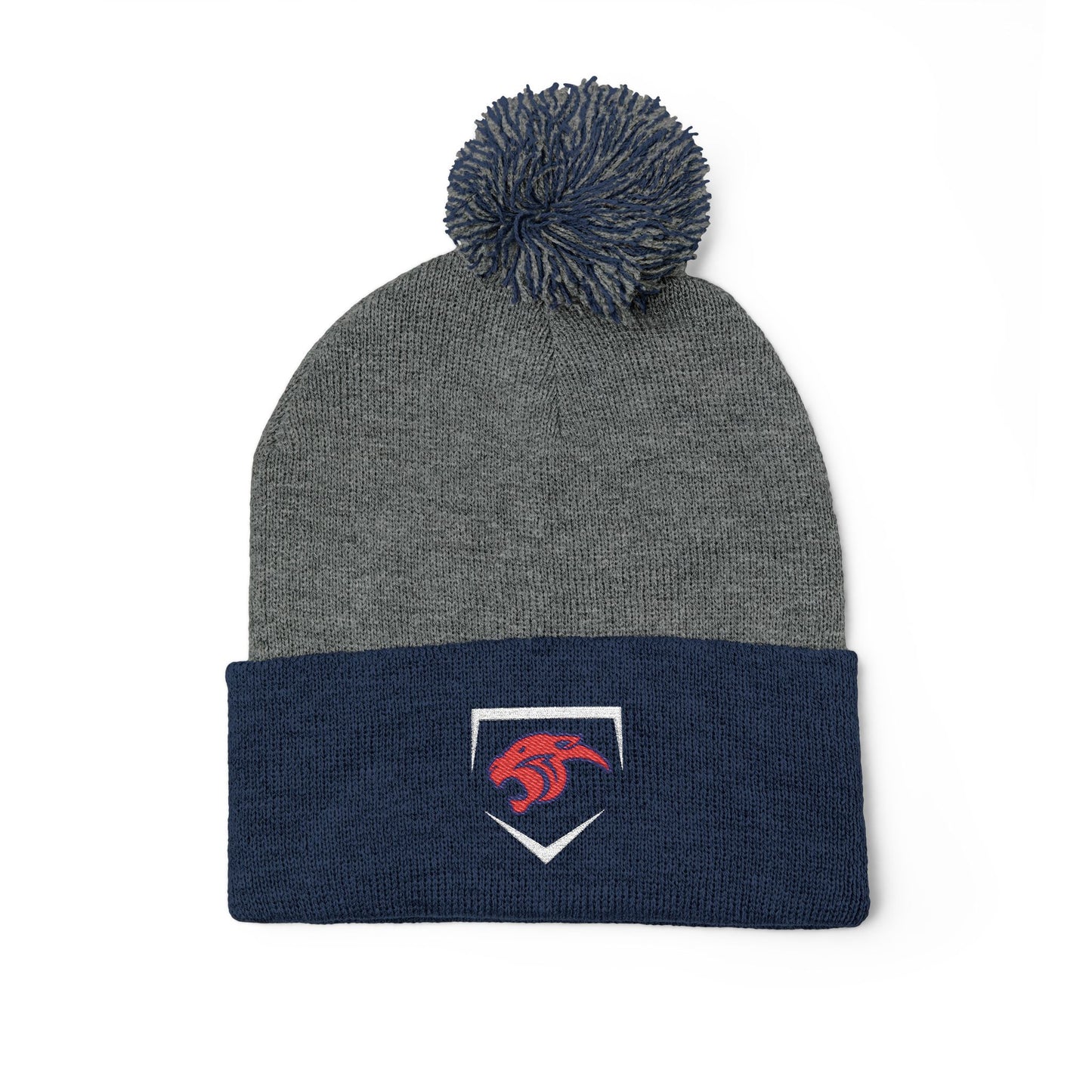 MP Baseball Embroidered Pom-Pom Knit Cap — Diamond Club