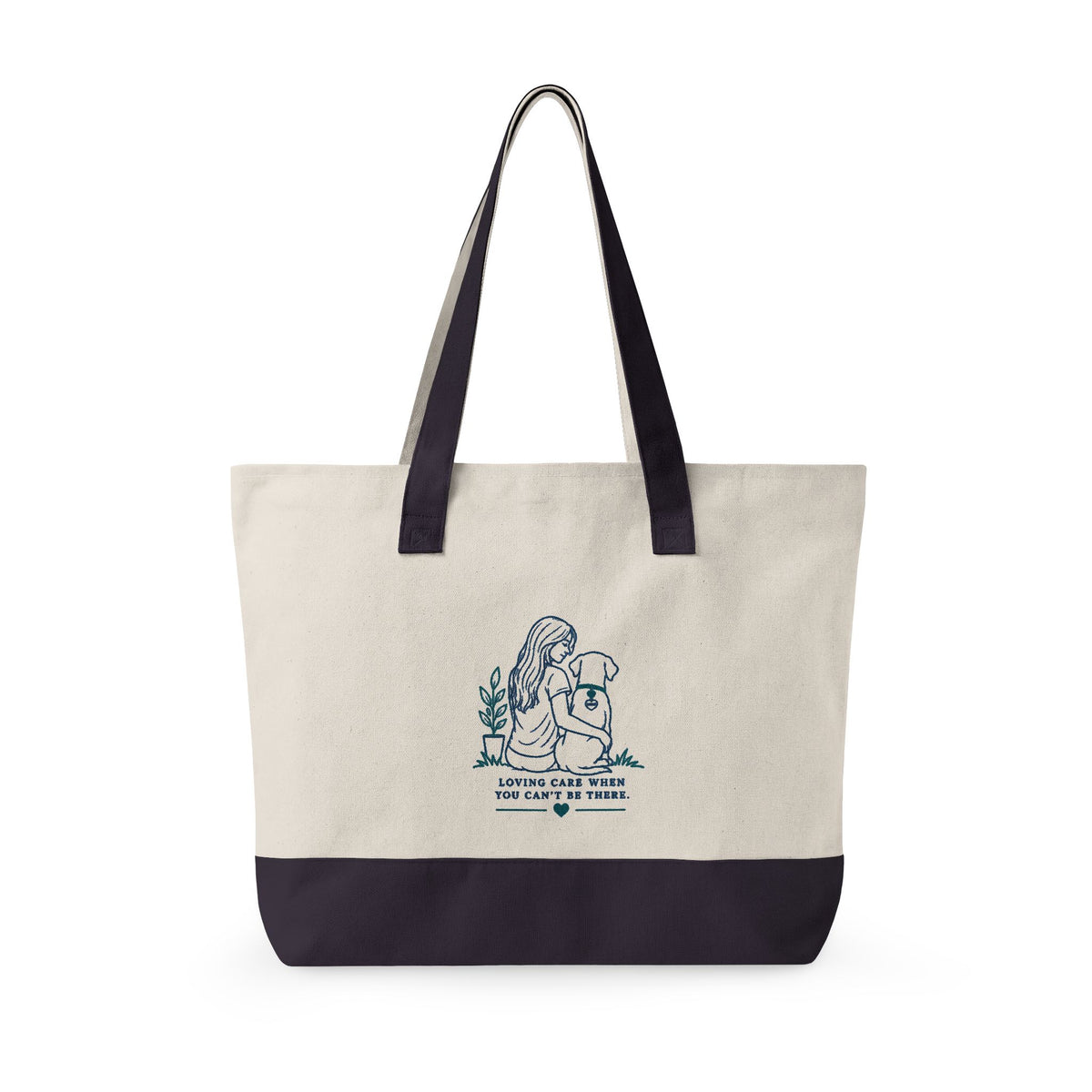 "Hound & Home" Zippered Canvas Bag