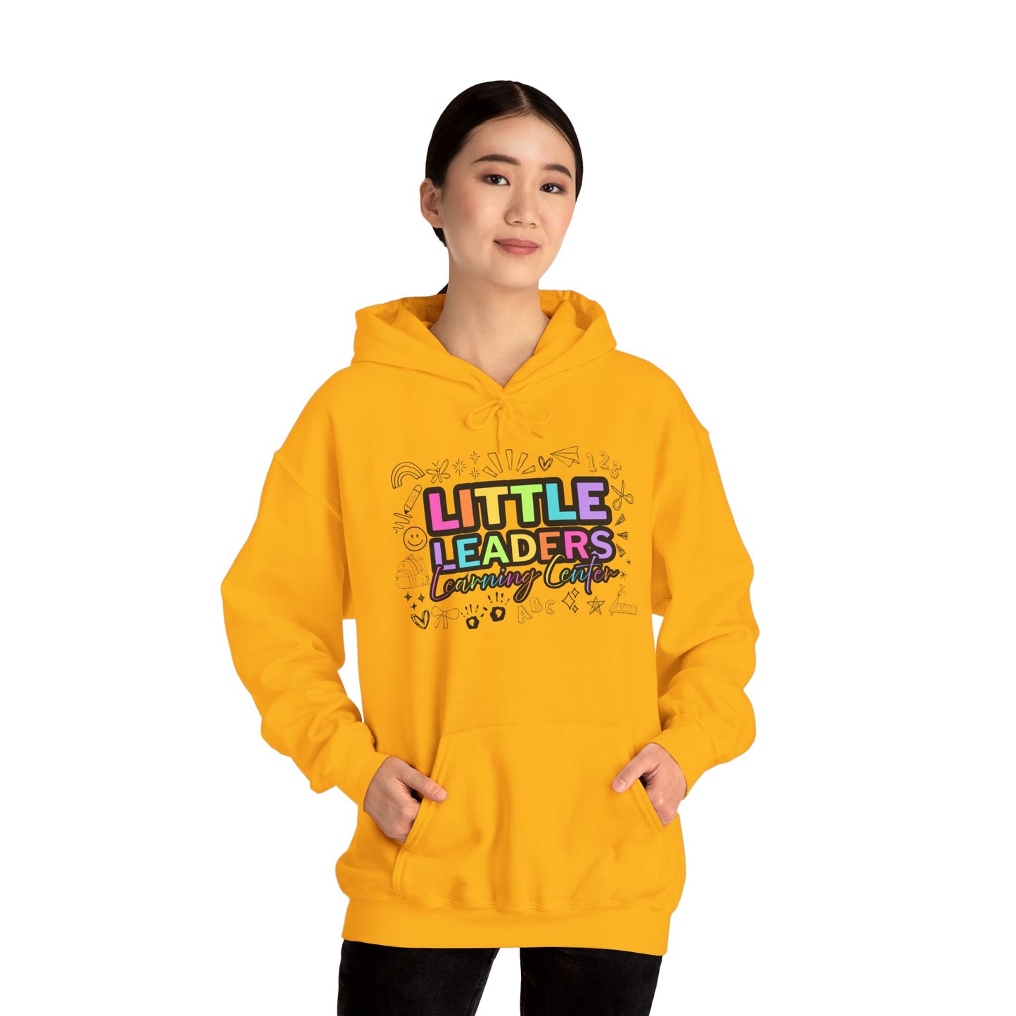 Little Leaders Doodle Design Hoodie - Cozy Unisex Sweatshirt