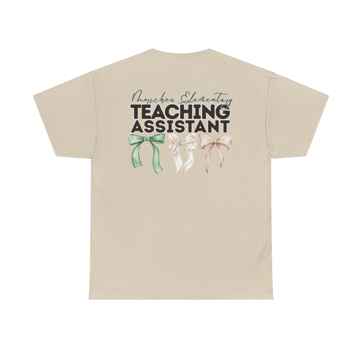 Moriches- Teaching Assistant and Bows- Unisex Heavy Cotton Tee with Bow Design