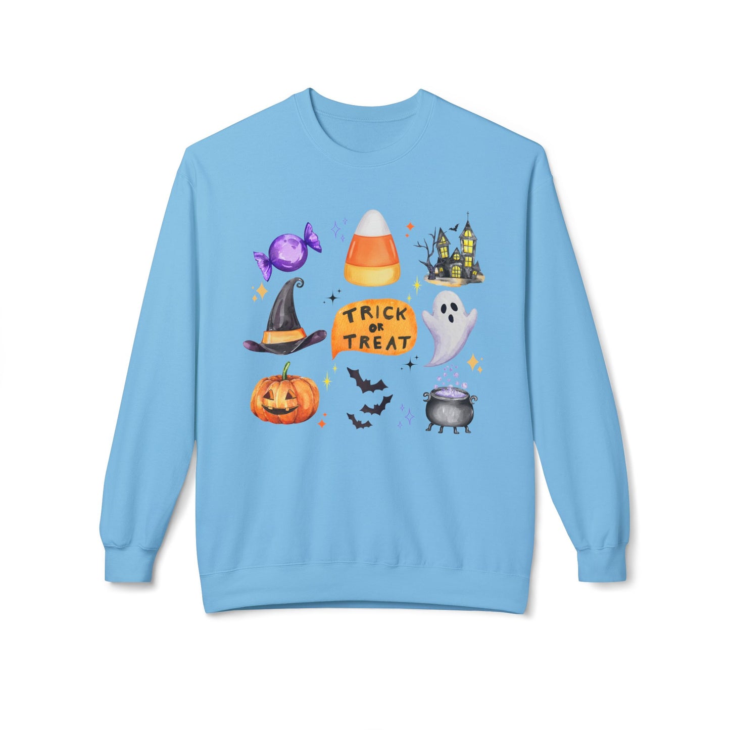 Trick or Treat- Unisex Midweight Softstyle Fleece Crewneck Sweatshirt