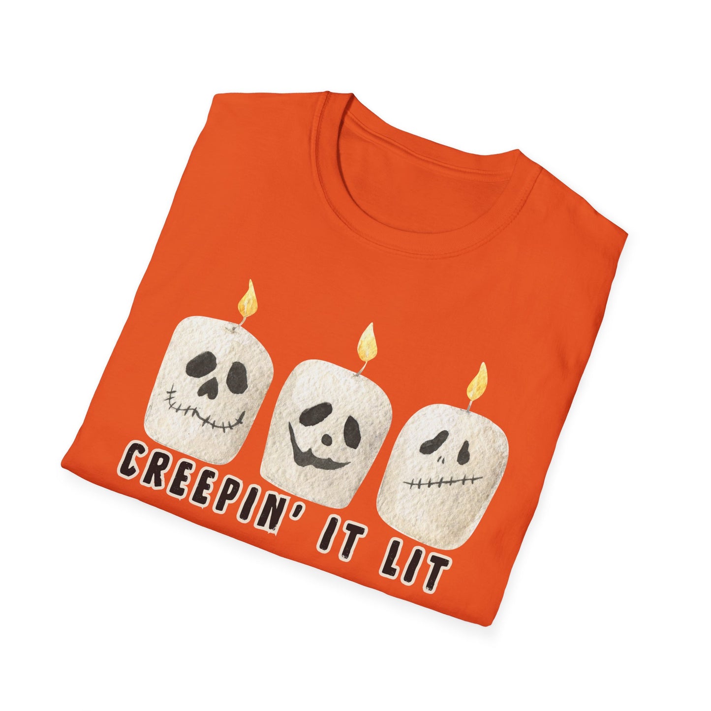 Creepin' it Lit Halloween Themed T-Shirt- Unisex Softstlye