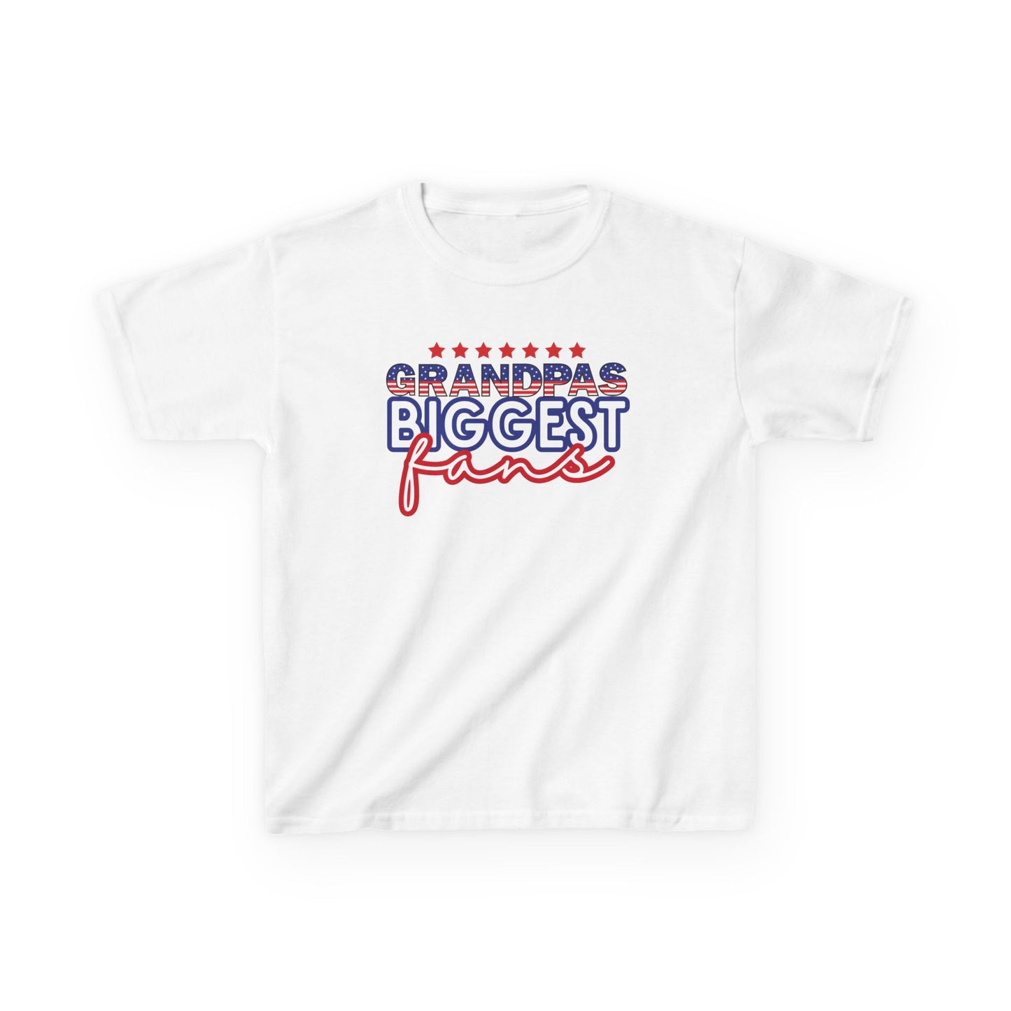 Custom Grandpa's Biggest Fans Kids T-Shirt - Jolly 70 Design, Perfect for Family Gatherings!