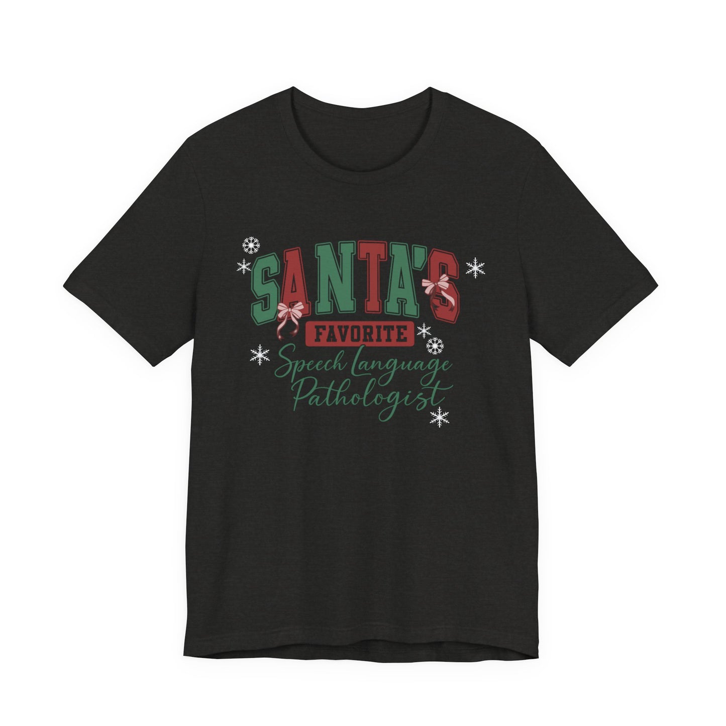 Santa's Favorite Speech Language Pathologist — Christmas Unisex T‑Shirt