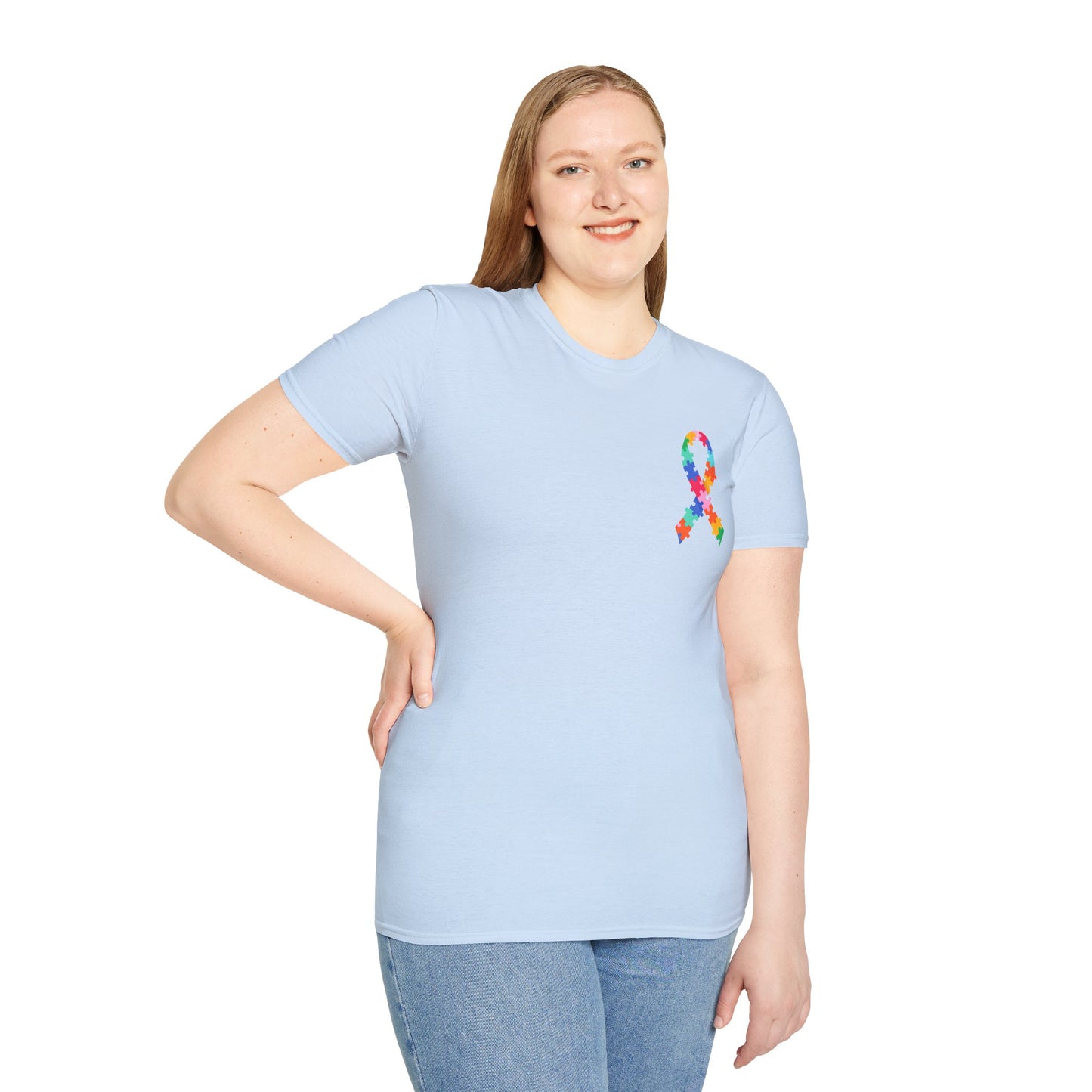 Autism Puzzle Piece & Ribbon T-Shirt — Awareness Collection