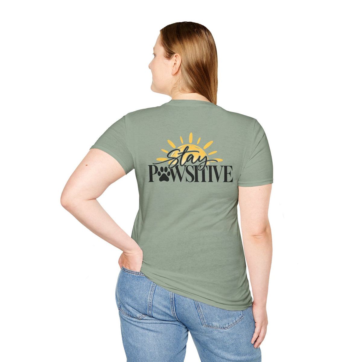 Hound & Home "Stay Pawsitive" — T-Shirt