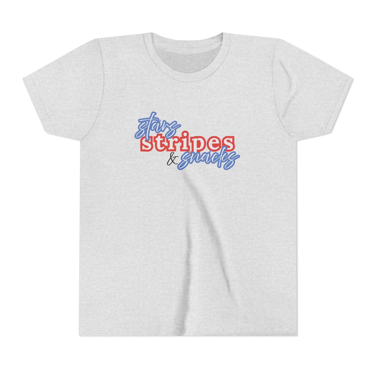 Stars, Stripes & Snacks Youth Tee for Kids, USA - Kids Short Sleeve Shirt, Holiday Mini