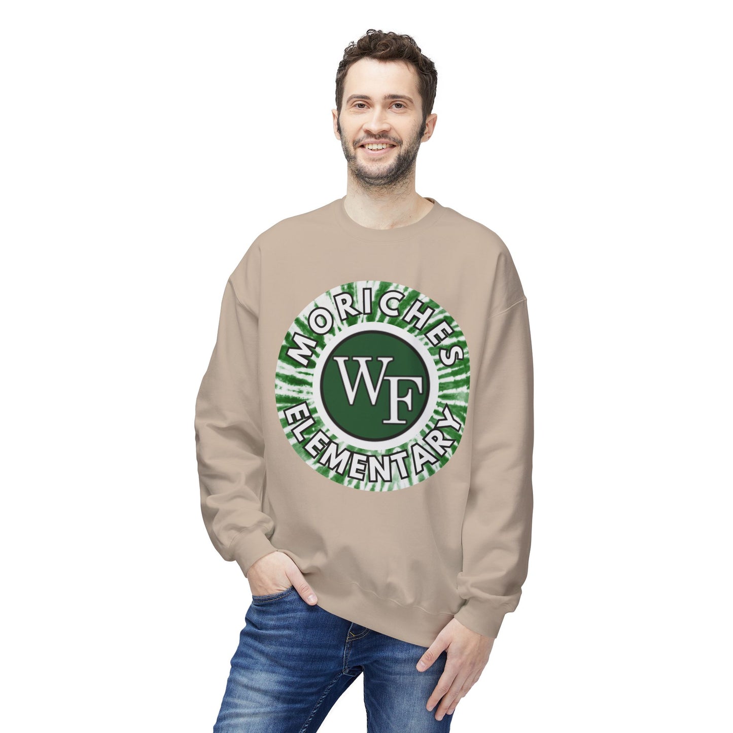 Moriches Tie Dye Logo-  Fleece Crewneck Sweatshirt
