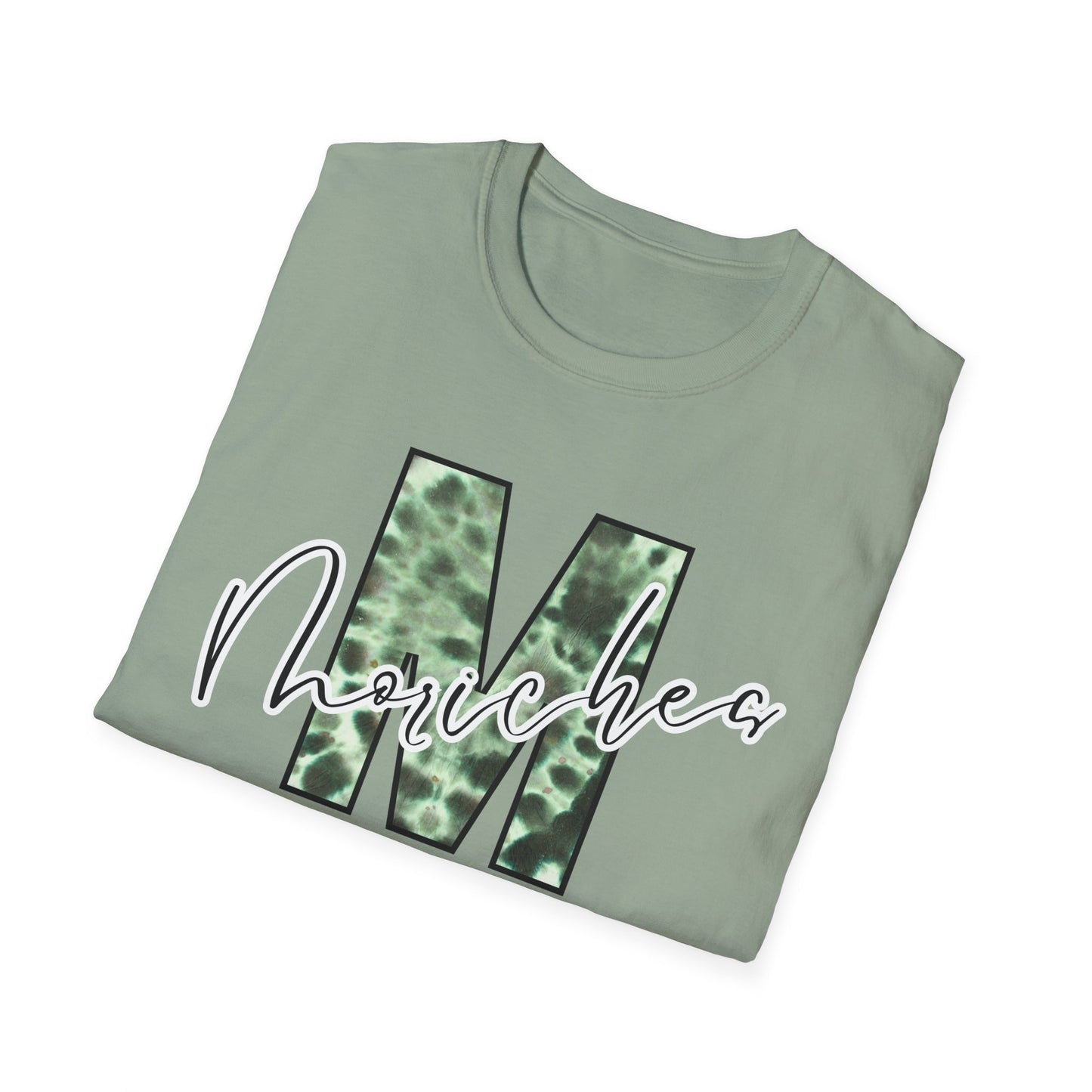 Tie Dye Moriches Stylish Unisex Softstyle T-Shirt with Moriches Design