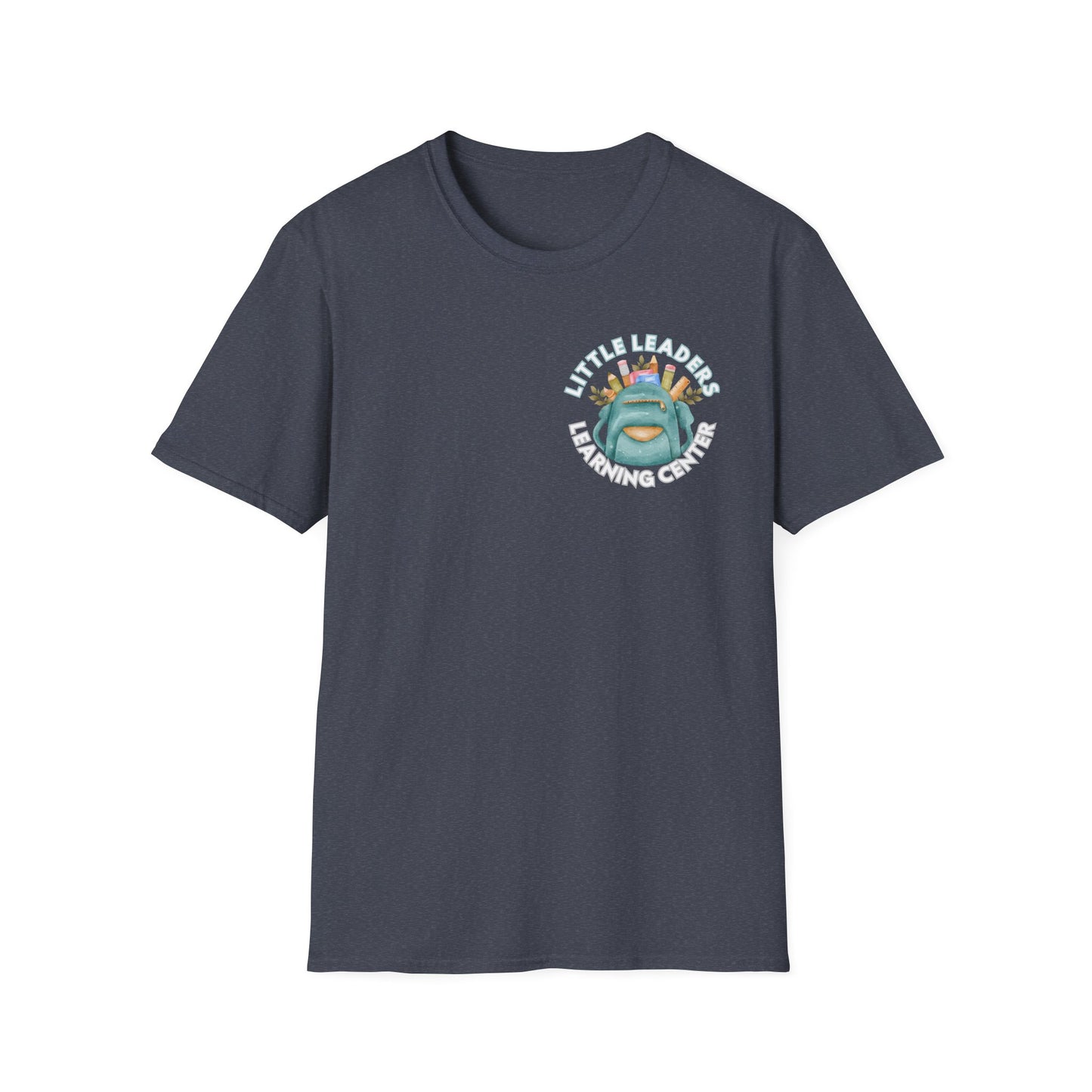 Little Leaders Teacher w/ Backpack Design Unisex Softstyle T-Shirt