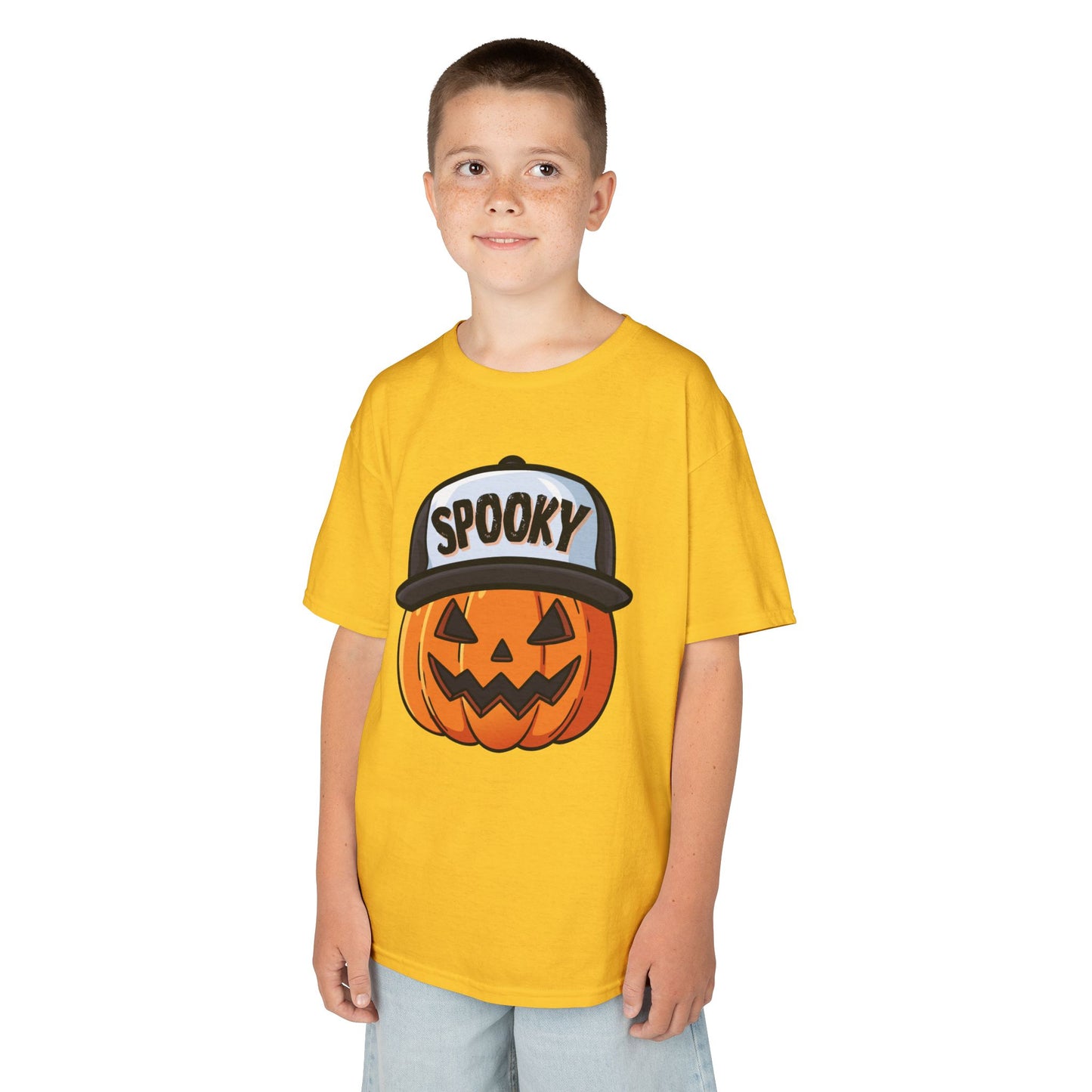 Spooky Pumpkin w/ Hat | Halloween | Kids Cotton™ Tee