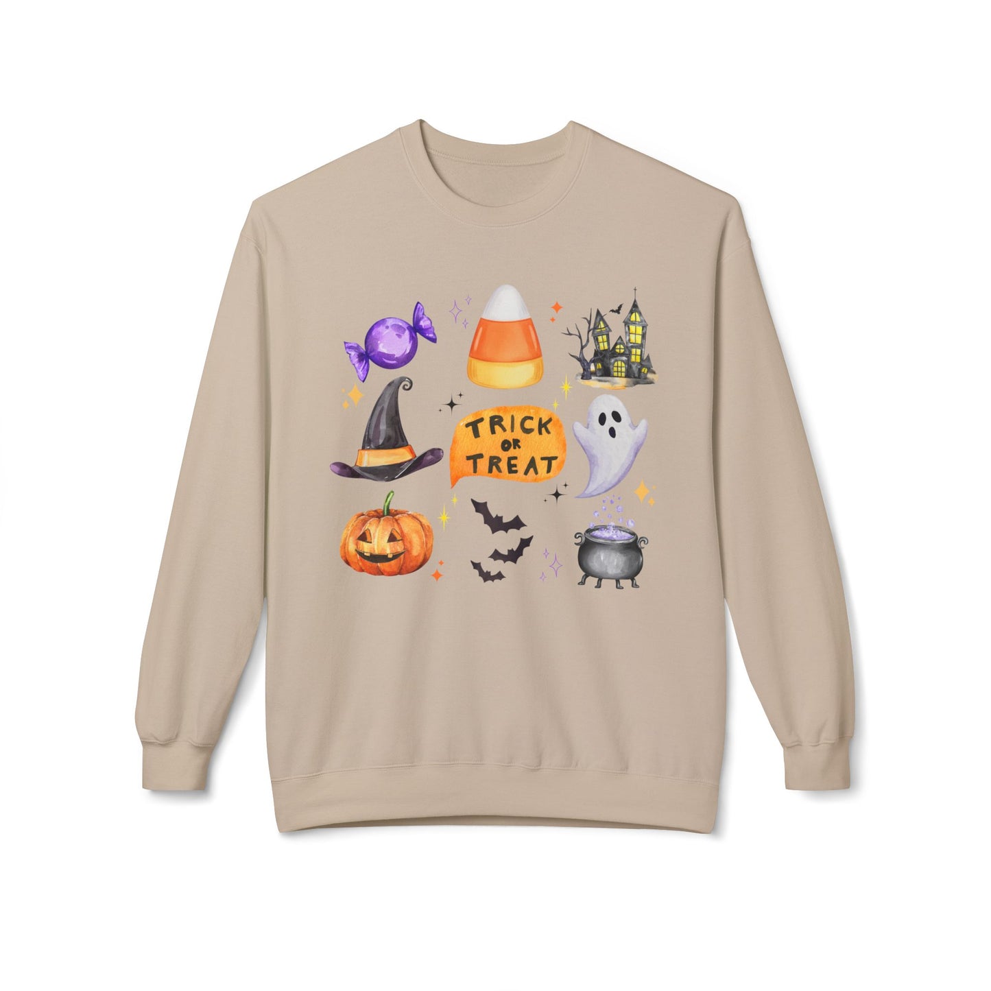 Trick or Treat- Unisex Midweight Softstyle Fleece Crewneck Sweatshirt
