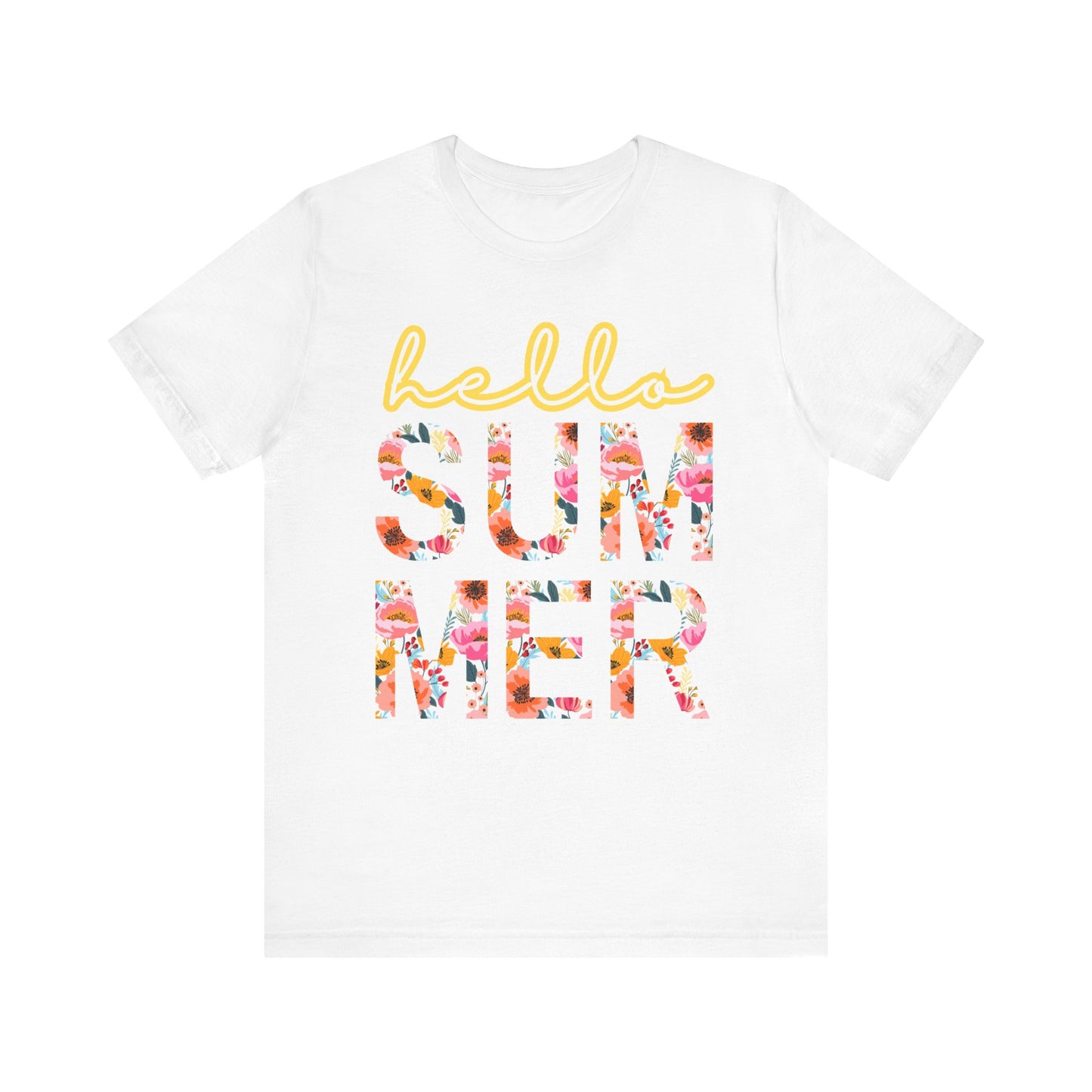 Hello Summer Tee, Summer Shirt, Unisex T-Shirt, Vacation Apparel, Gift for Beach Lovers
