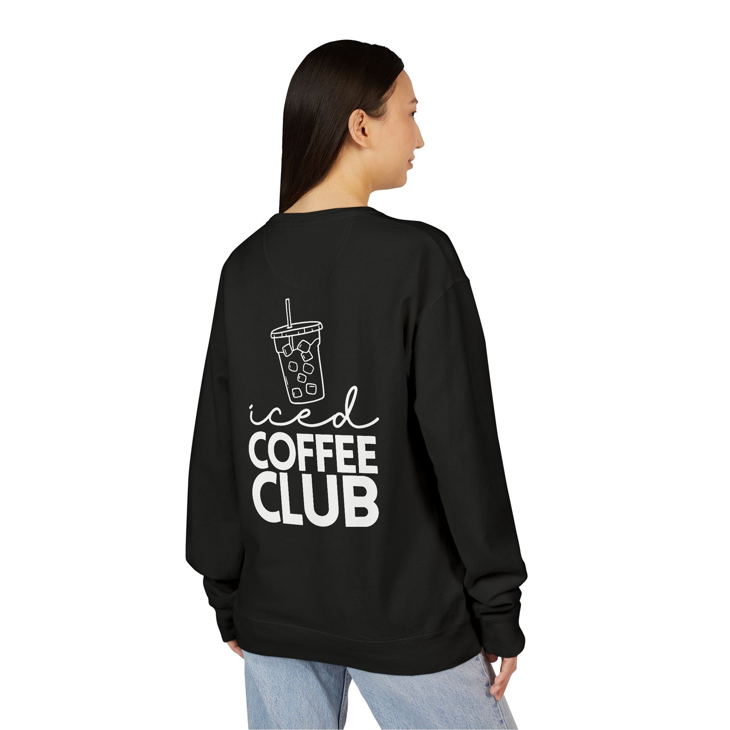 Coffee Lovers Garment Dyed Sweatshirt, Iced Coffee Club Apparel