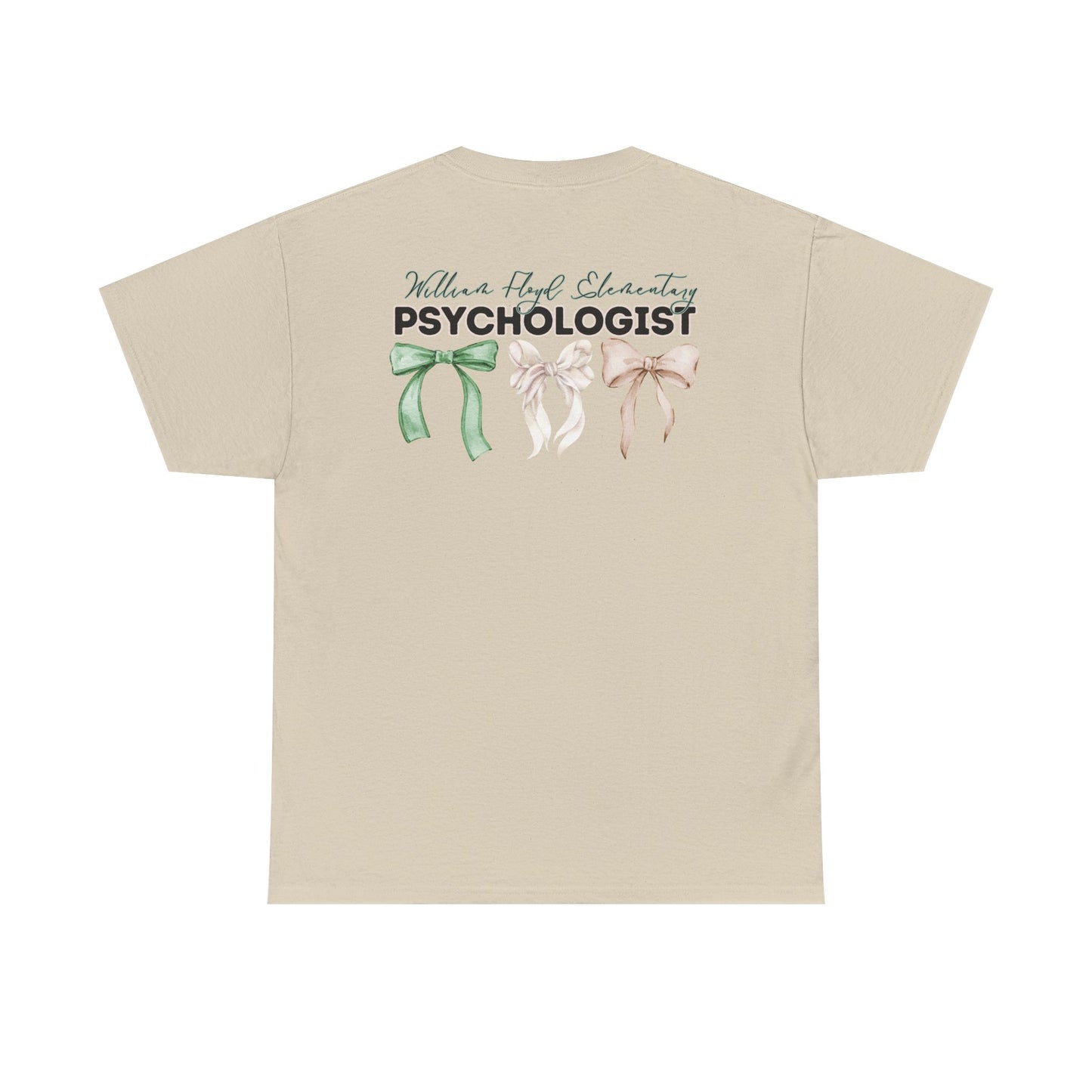 WFE Psychologist and Bows- Unisex Heavy Cotton Tee with Bow Design