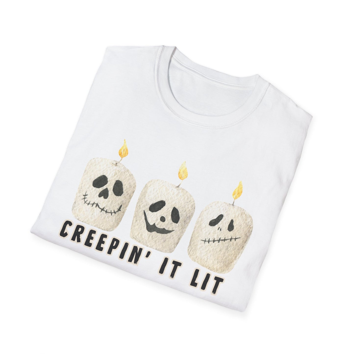 Creepin' it Lit Halloween Themed T-Shirt- Unisex Softstlye