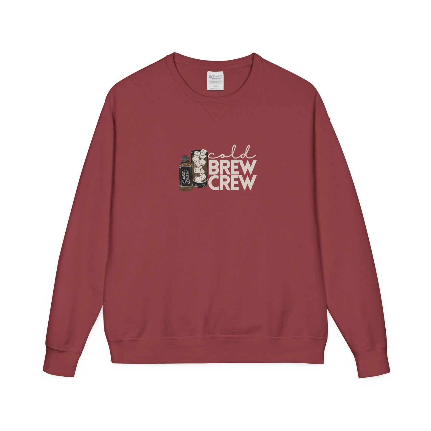 Cold Brew Crew Garment Dyed Sweatshirt, Coffee Lovers Apparel