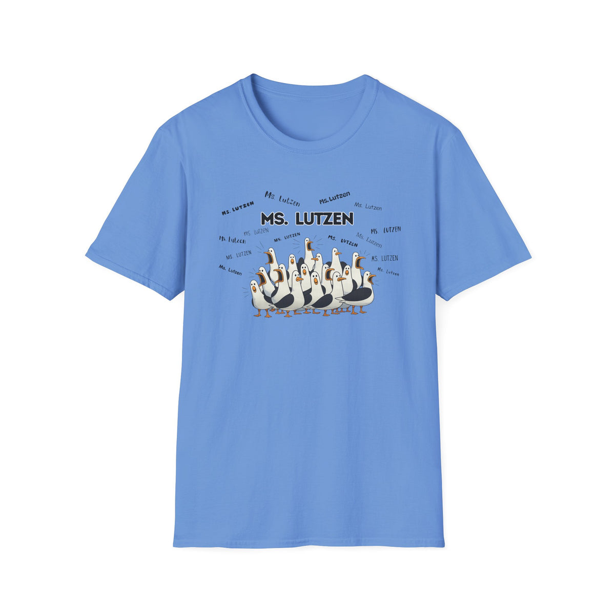 Ms. Lutzen- Seagull Crew Graphic T-Shirt — Personalized