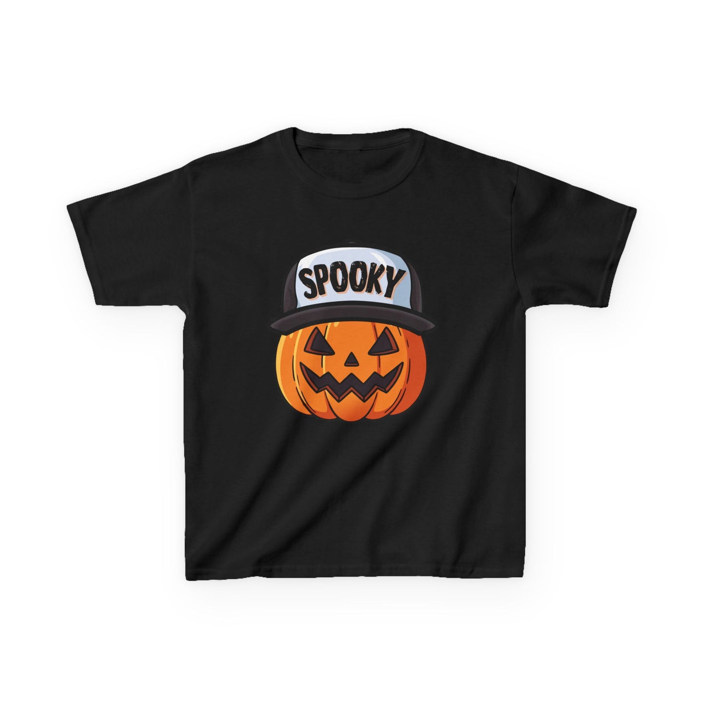 Spooky Pumpkin w/ Hat | Halloween | Kids Cotton™ Tee