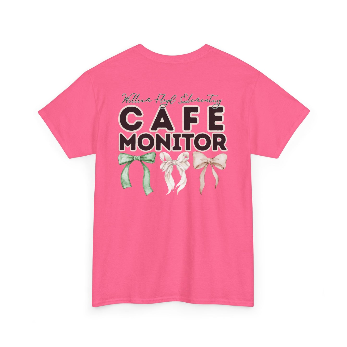 WFE Cafe Monitor and Bows- Unisex Heavy Cotton Tee with Bow Design