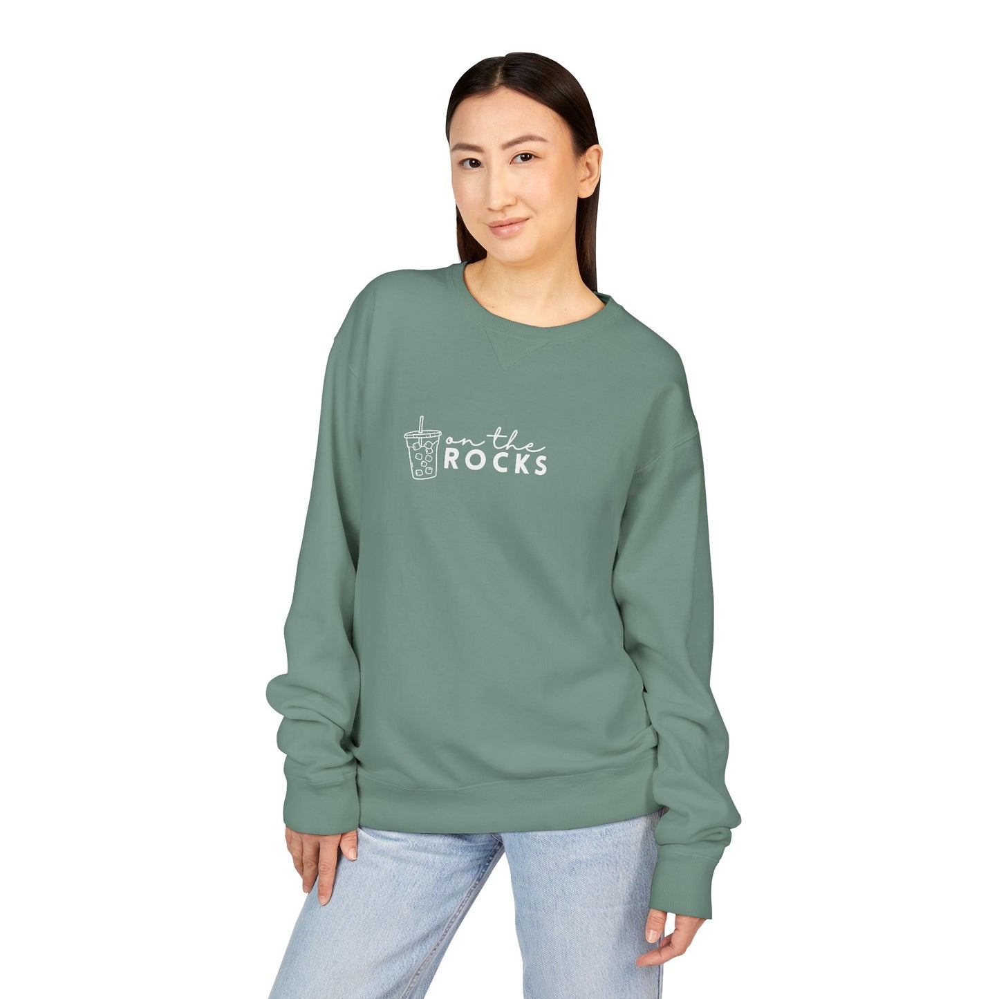 Coffee Lovers Garment Dyed Sweatshirt, Iced Coffee Club Apparel