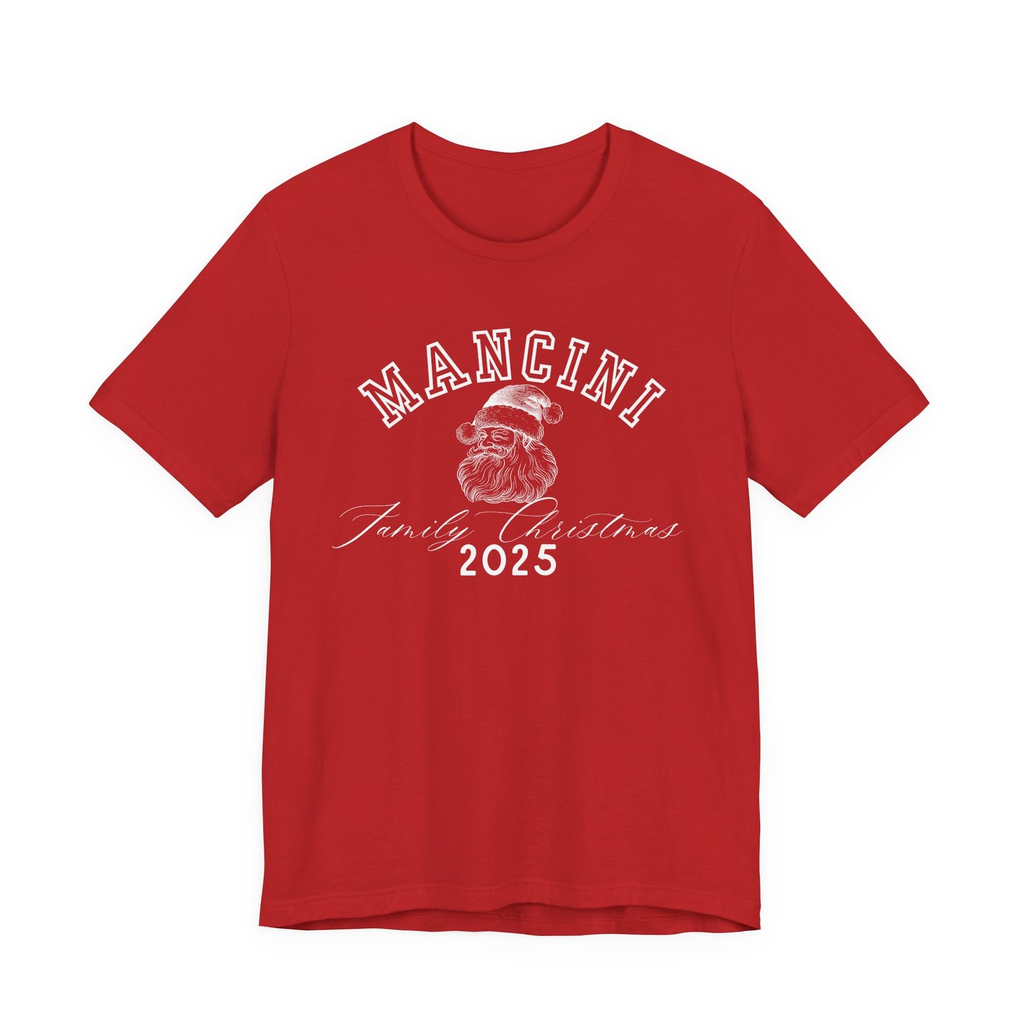 FAMILY NAME- SANTA- Personalized- Unisex Jersey Short Sleeve Tee