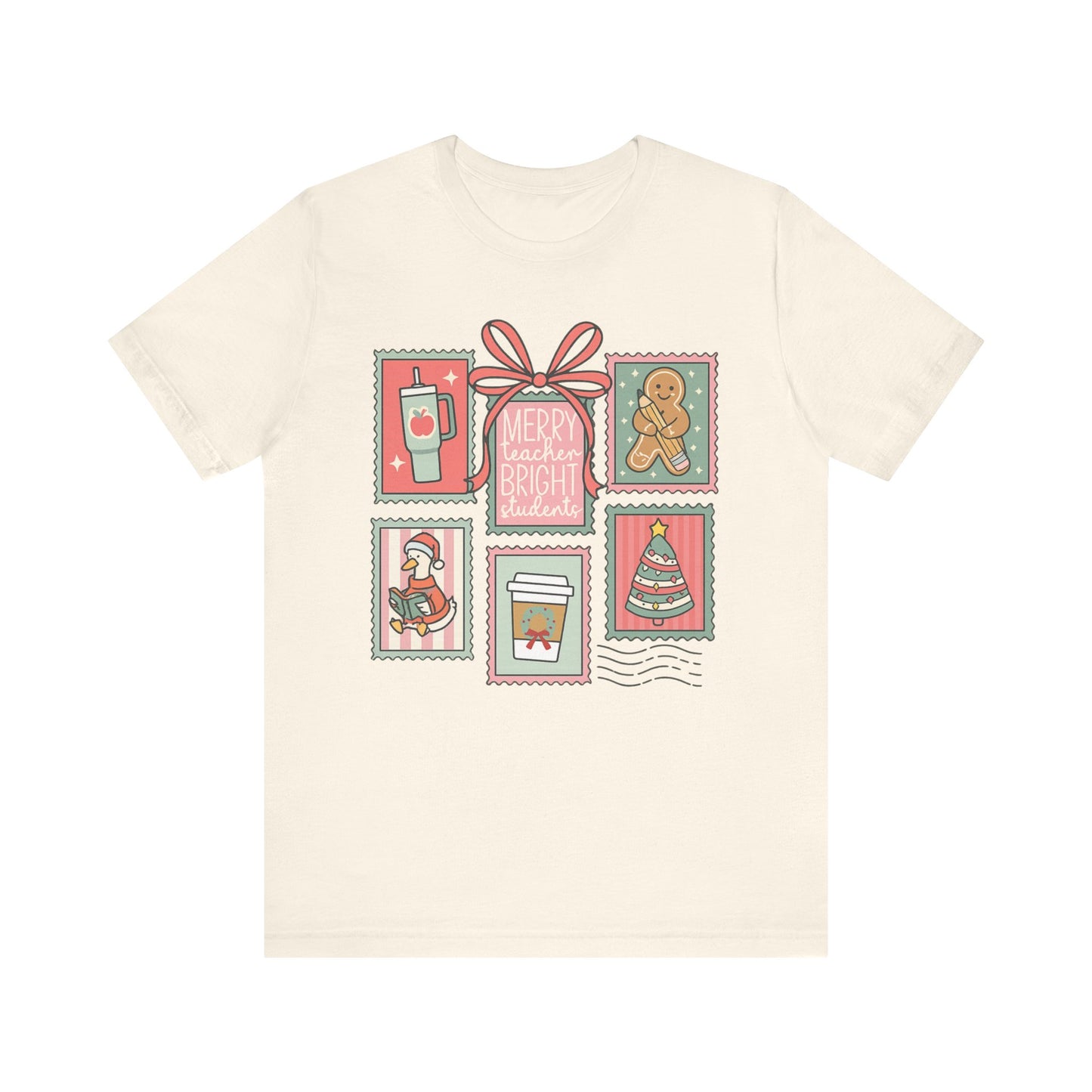 Merry Teacher, Bright Students— Christmas Unisex T‑Shirt