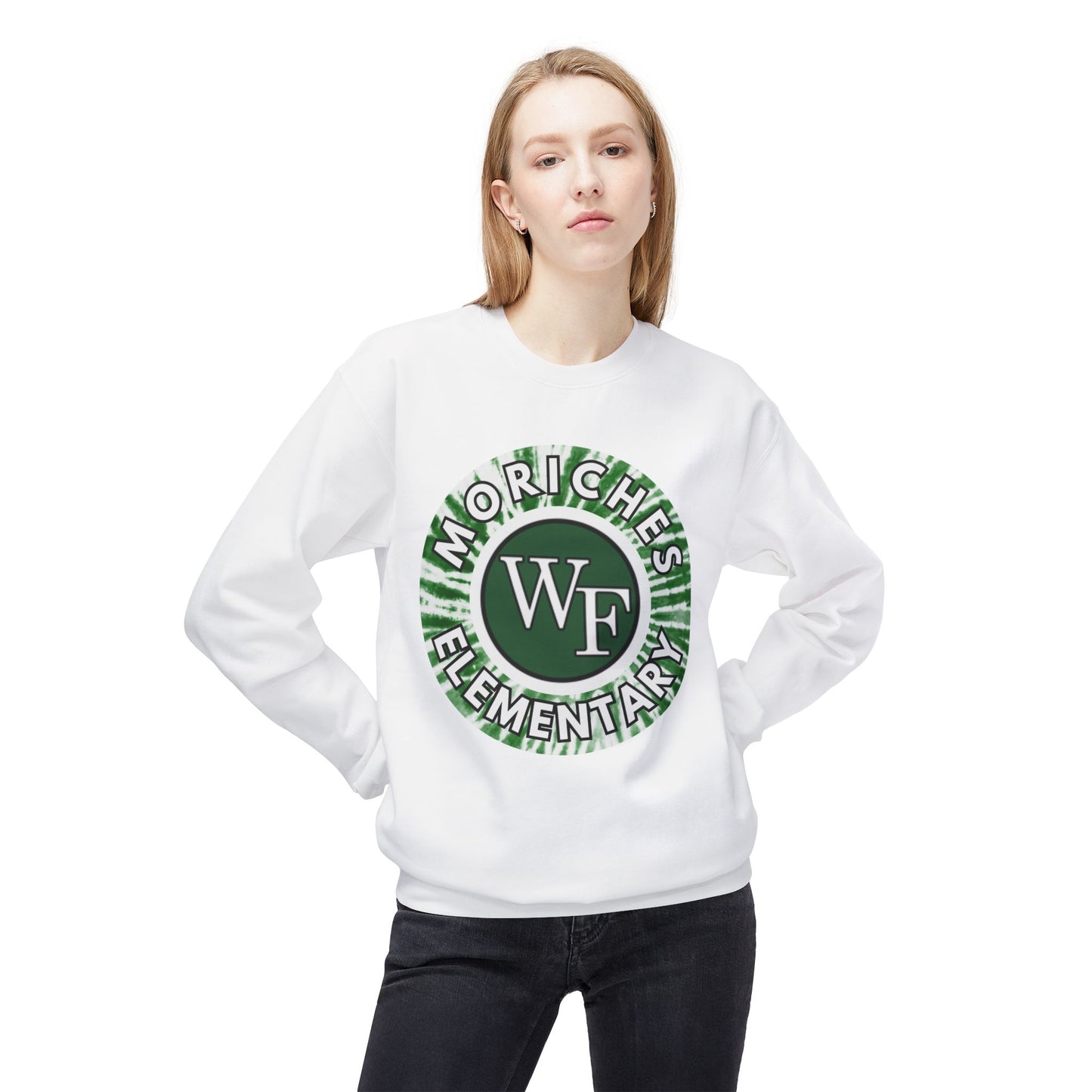 Moriches Tie Dye Logo-  Fleece Crewneck Sweatshirt