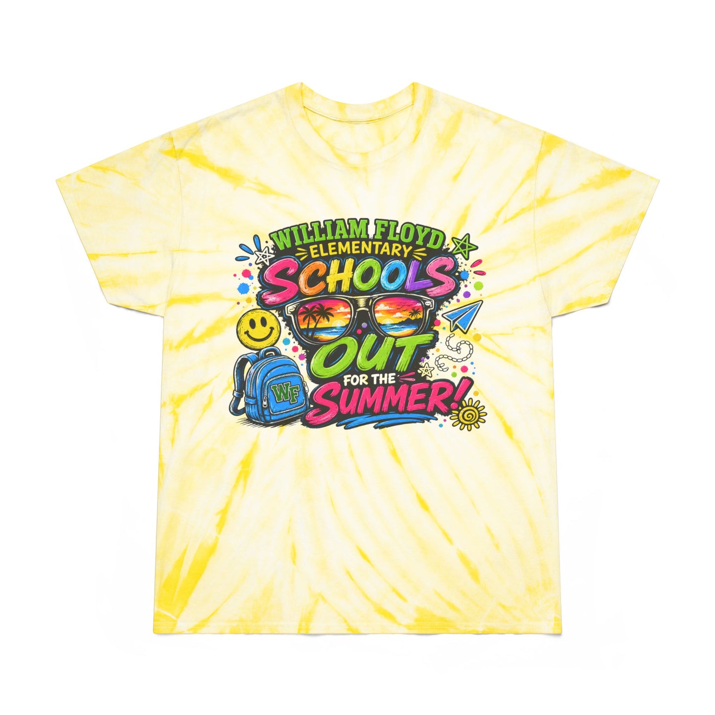 WFE Schools Out For Summer Tie-Dye Tee — “Officially Off Duty” Kids’ End-of-Year Shirt