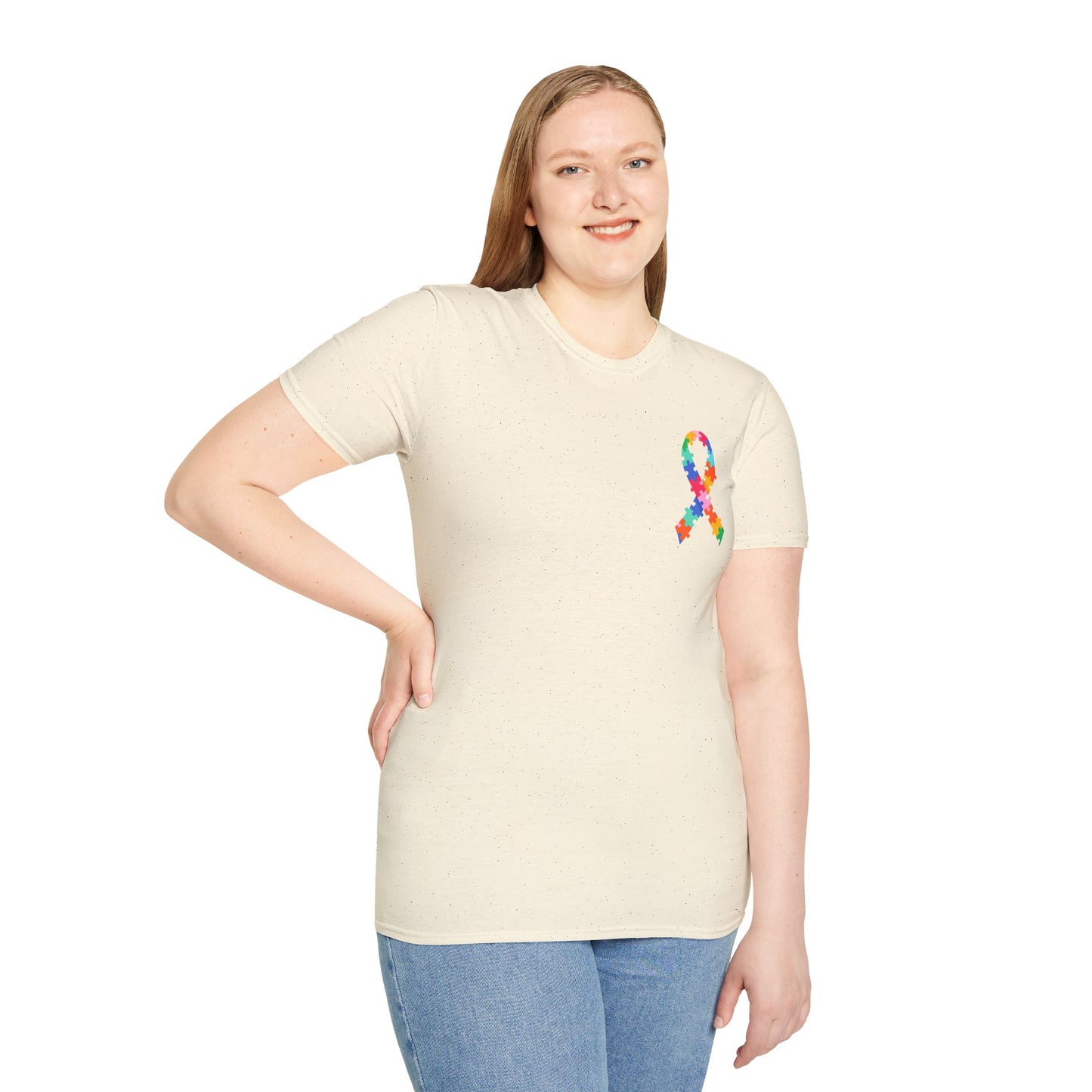 Autism Puzzle Piece & Ribbon T-Shirt — Awareness Collection