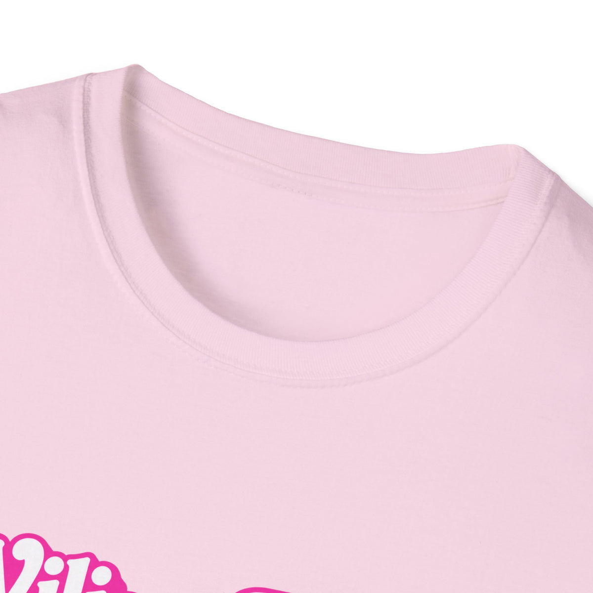 WFE Barbie (w/sparkles) -Breast Cancer Awareness Tee, Unisex Softstyle T-Shirt
